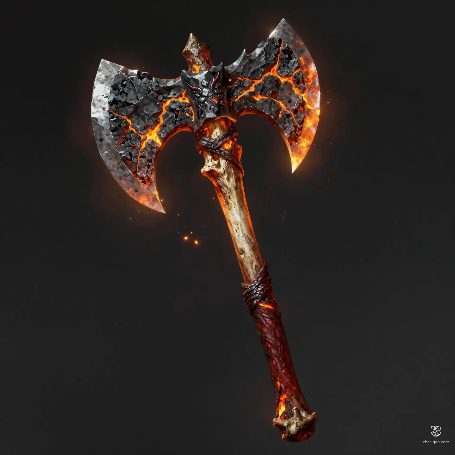 Cinder-Grip Sunderer - AI-generated fantasy Magic Item