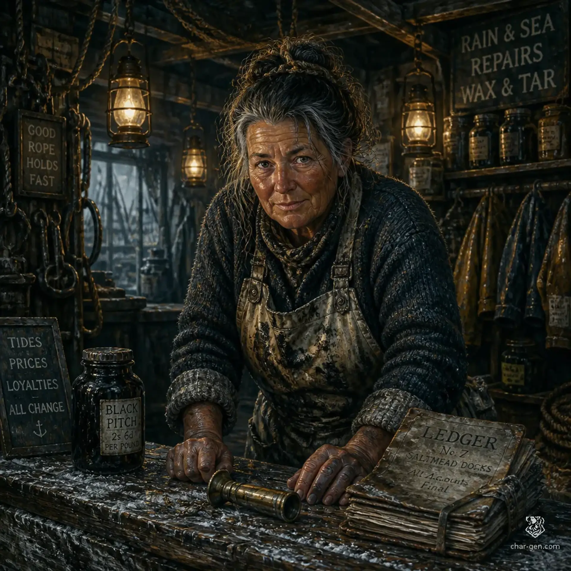 The Salted Hook - AI-generated fantasy Shop