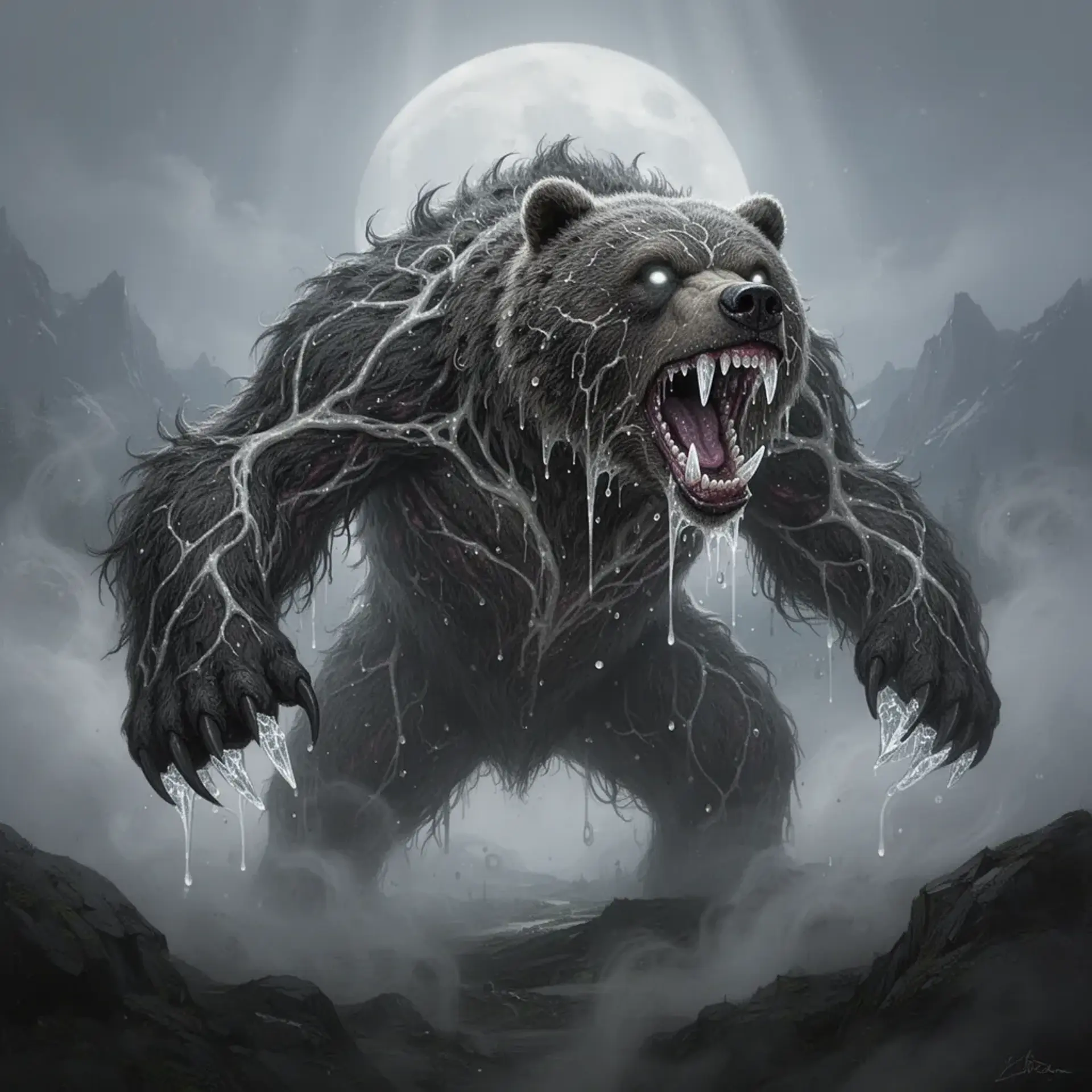 Albic Mist-Eater | Fantasy Monster Generated by CharGen