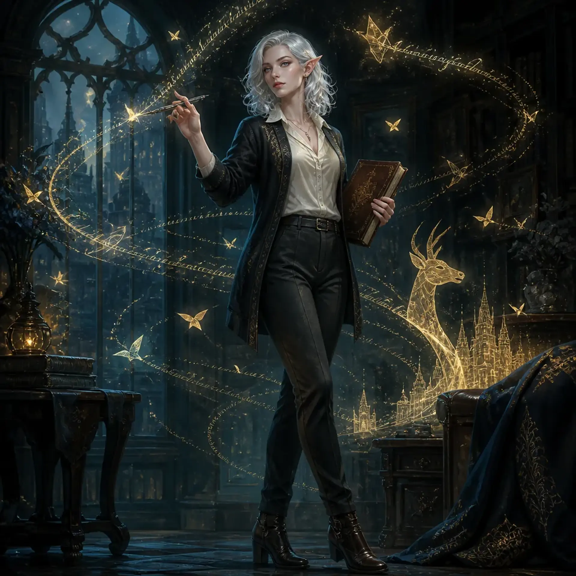Lysandra Silvertongue - AI-generated fantasy Character