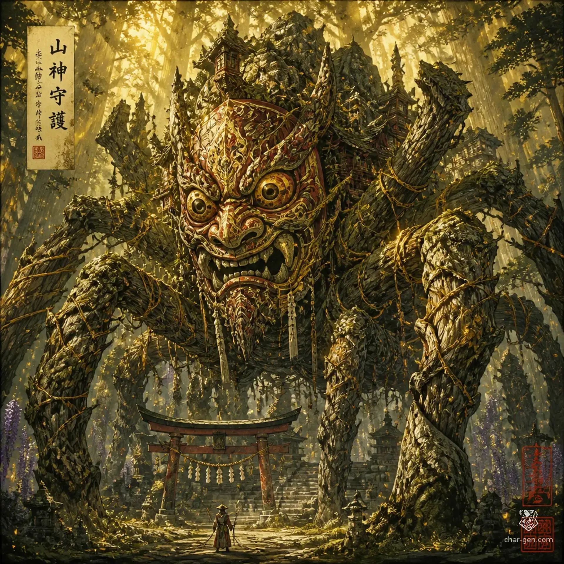 Kodama of the Sun Tree - AI-generated fantasy Monster