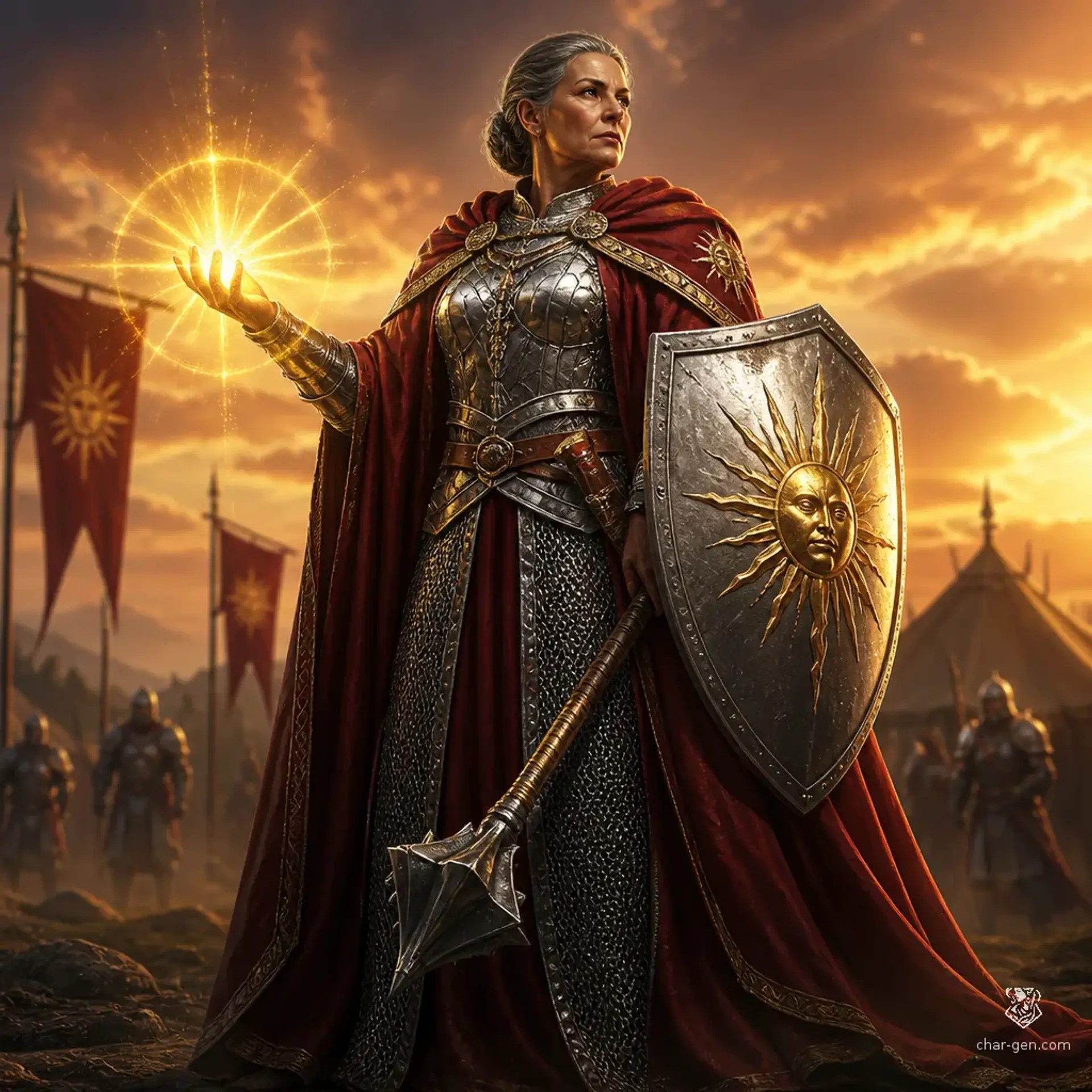 General Marcella Valerius - AI-generated fantasy Character