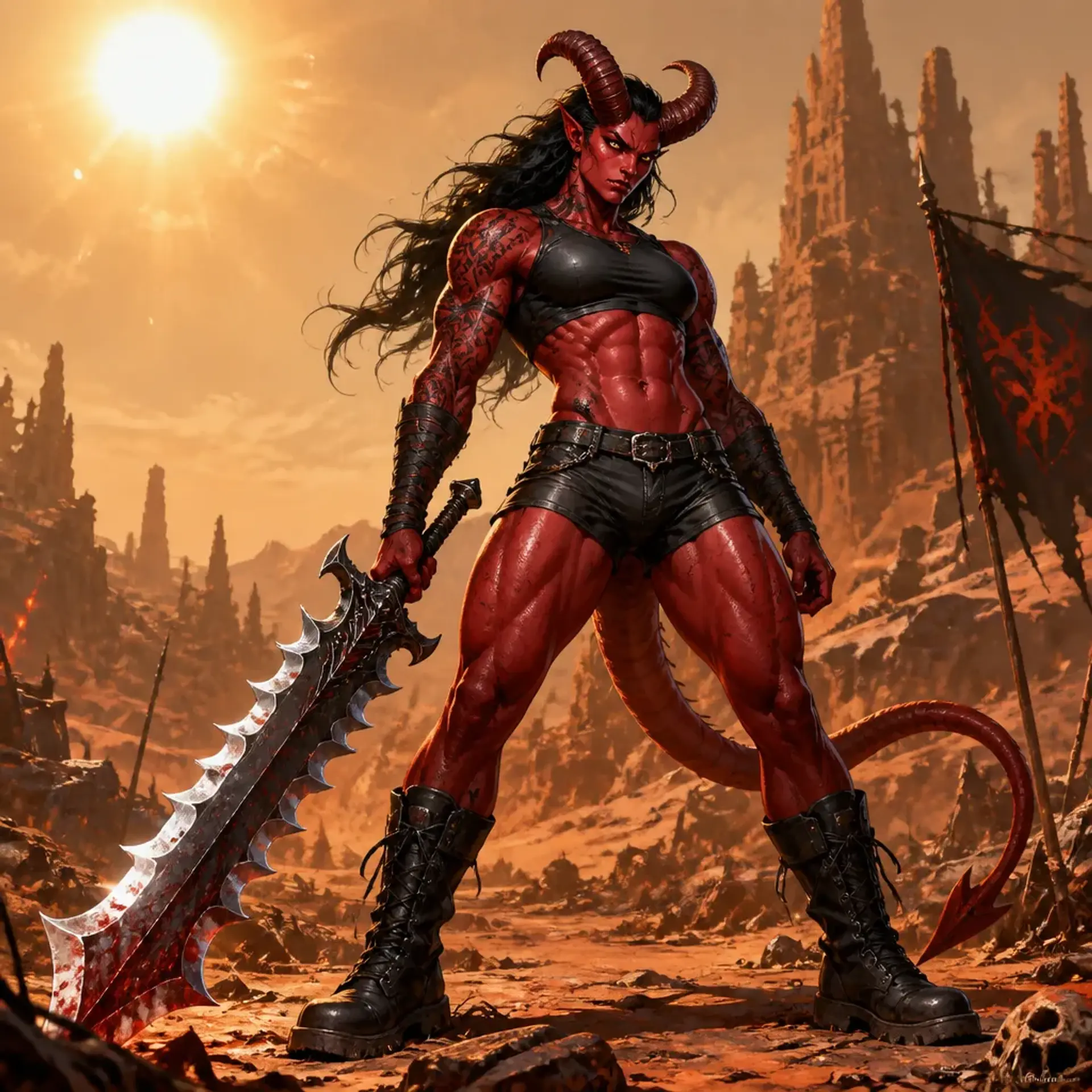 Vespera Ash-Blood - AI-generated fantasy Character