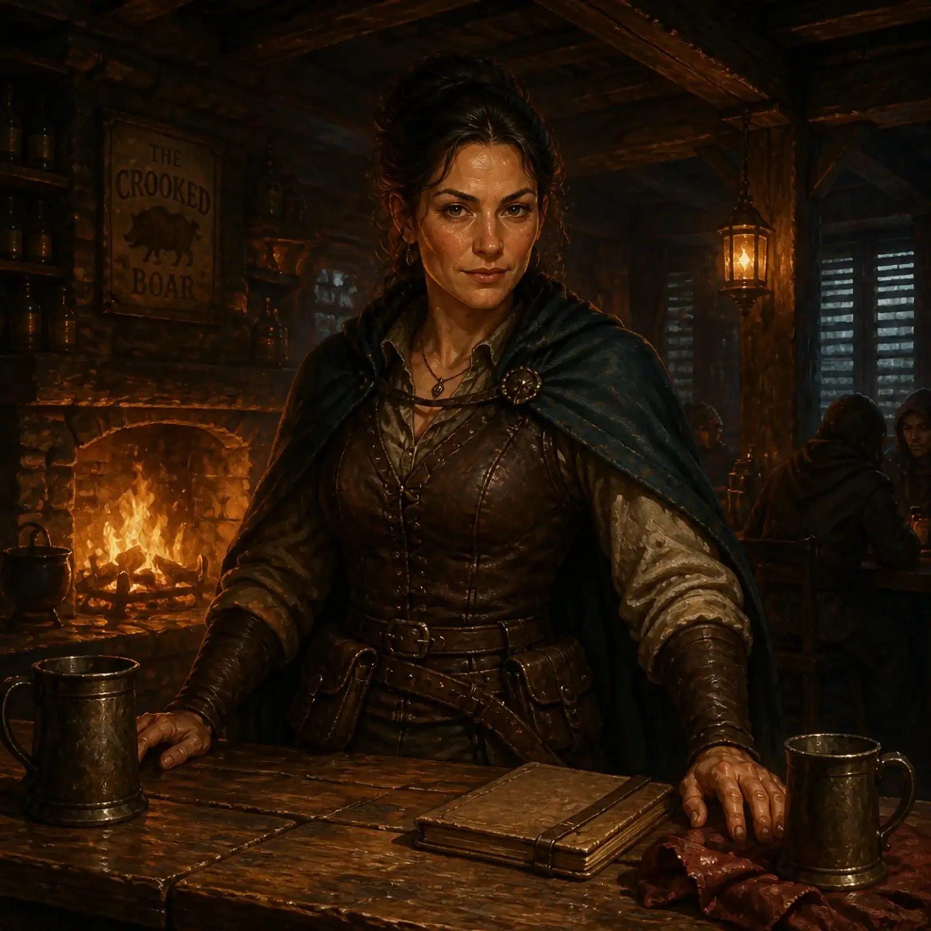 The Bent Lantern - AI-generated fantasy Tavern