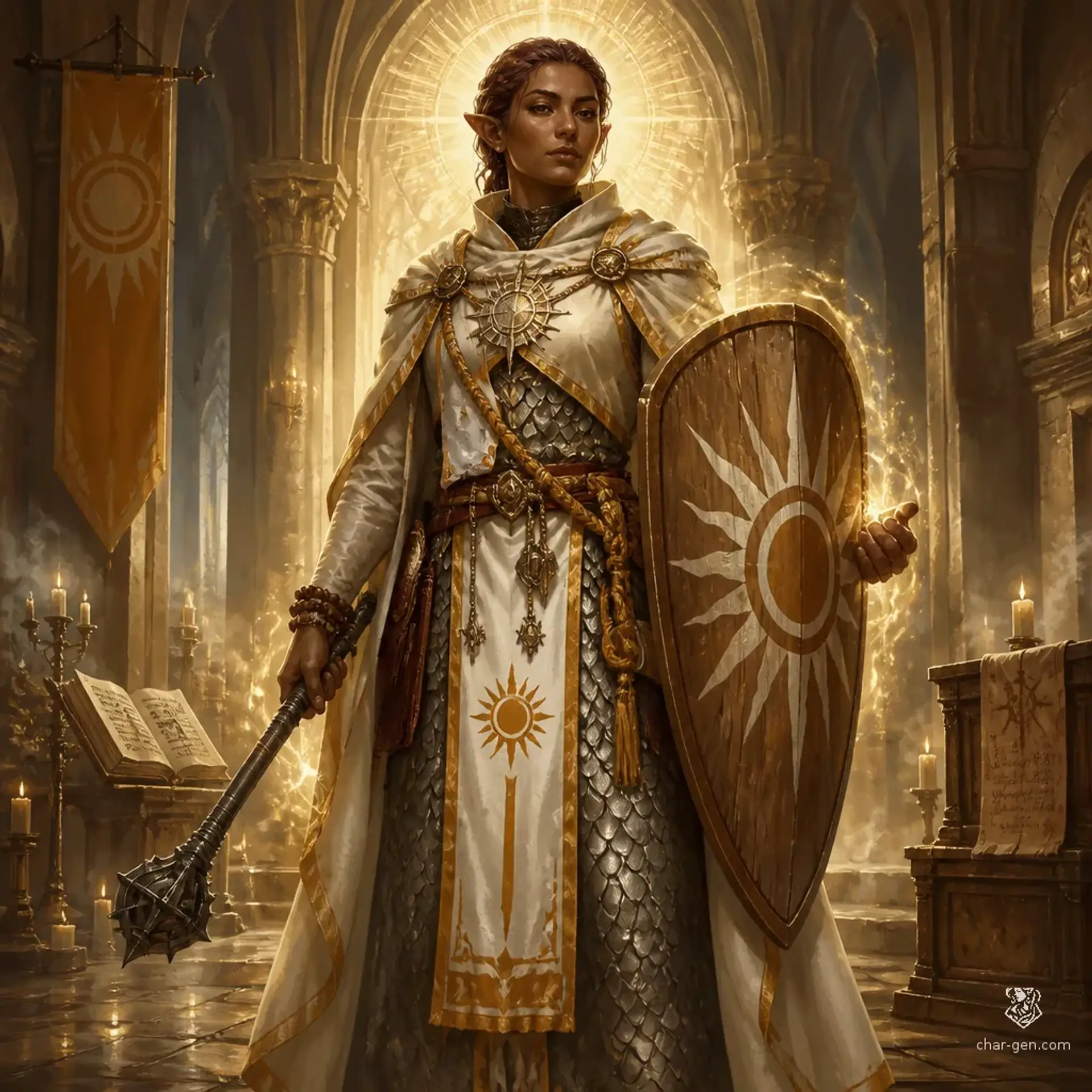 Solemn Dawn - AI-generated fantasy Character