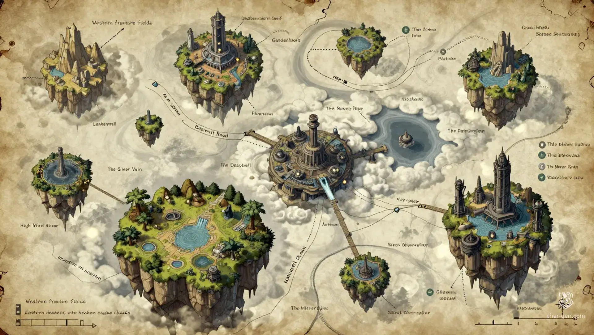 Lanternfall - AI-generated fantasy Region