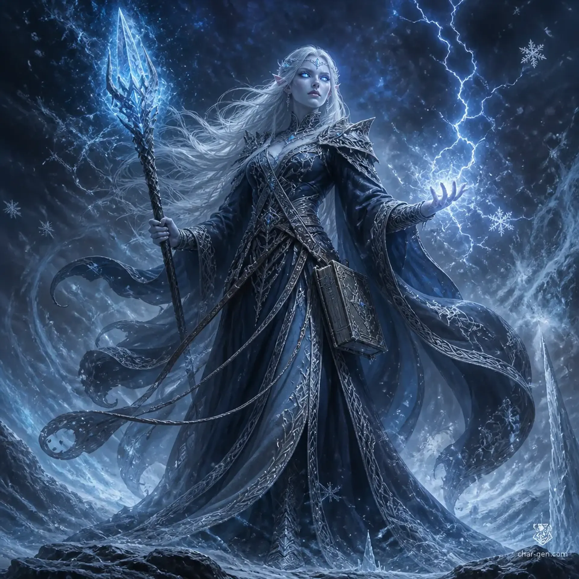 Lyraia Frost-Wind - AI-generated fantasy Character