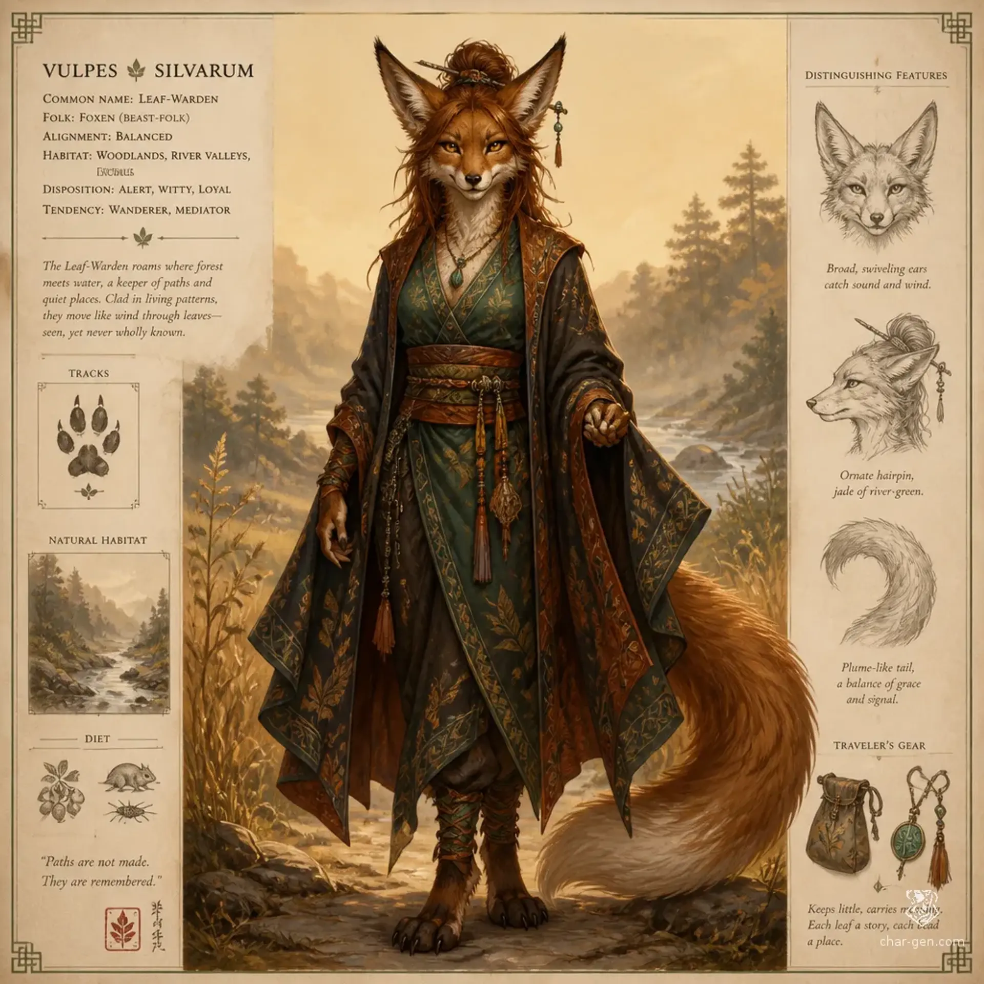 Foxfolk - AI-generated fantasy Species