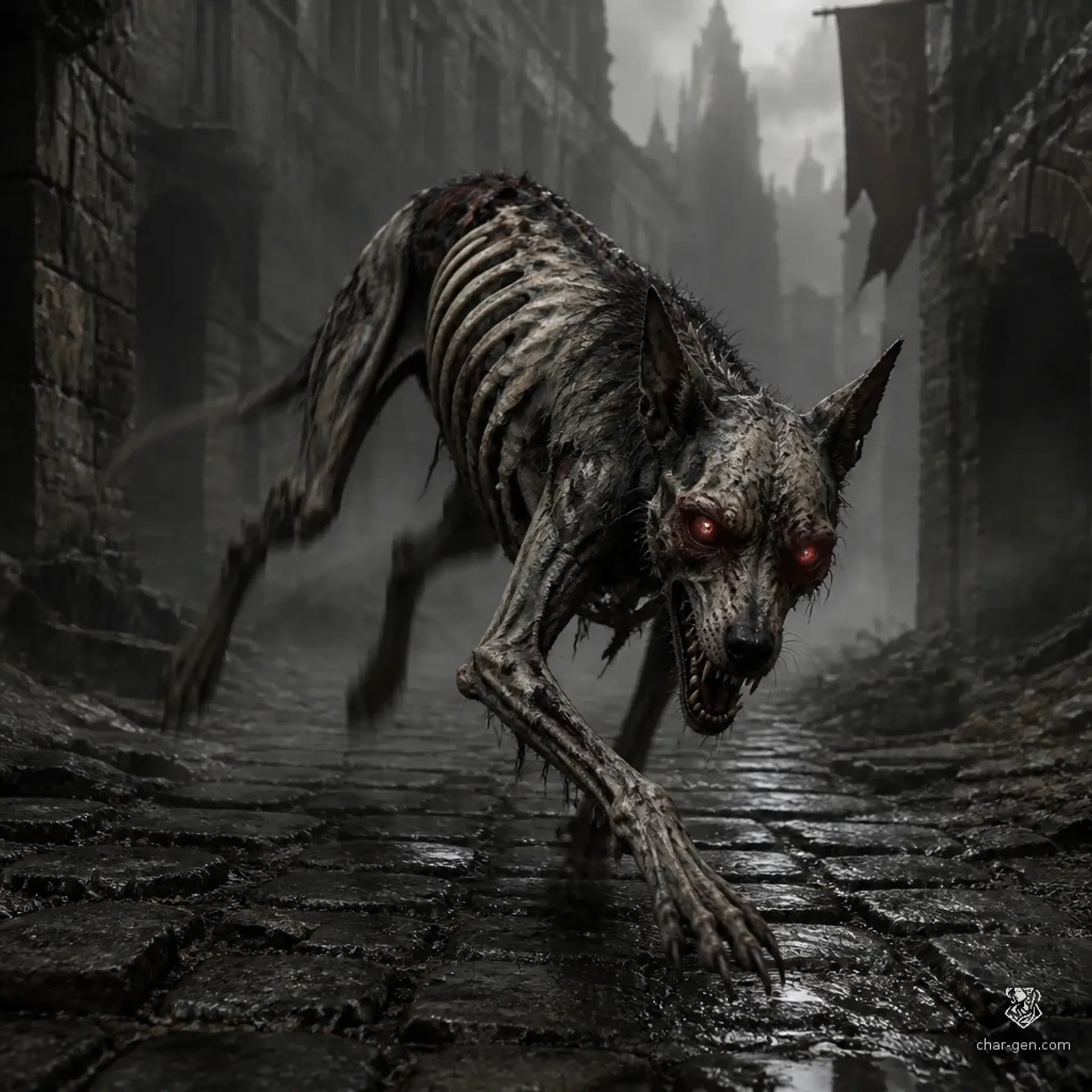 Hallowed Hound - AI-generated fantasy Monster