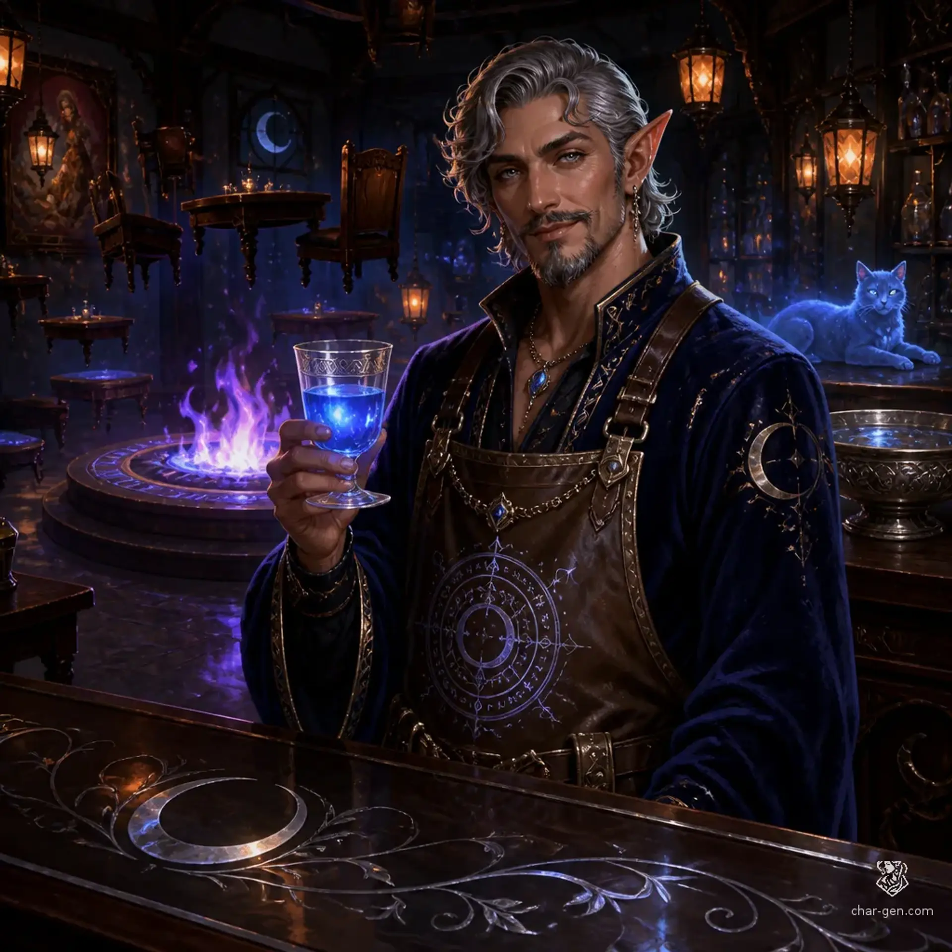 The Starlight Crucible - AI-generated fantasy Tavern