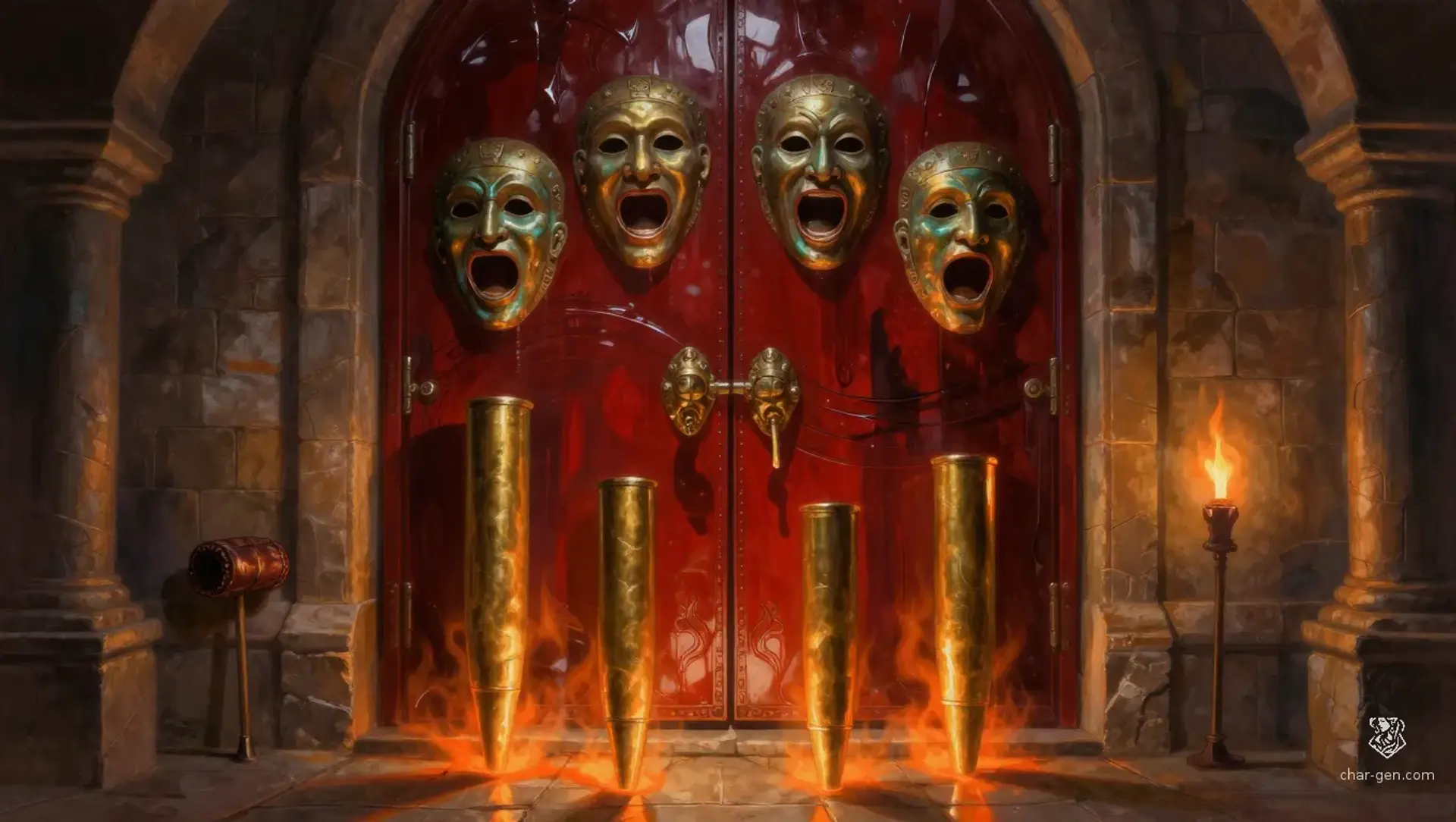 The Crimson Cadence Vault - AI-generated fantasy Puzzle