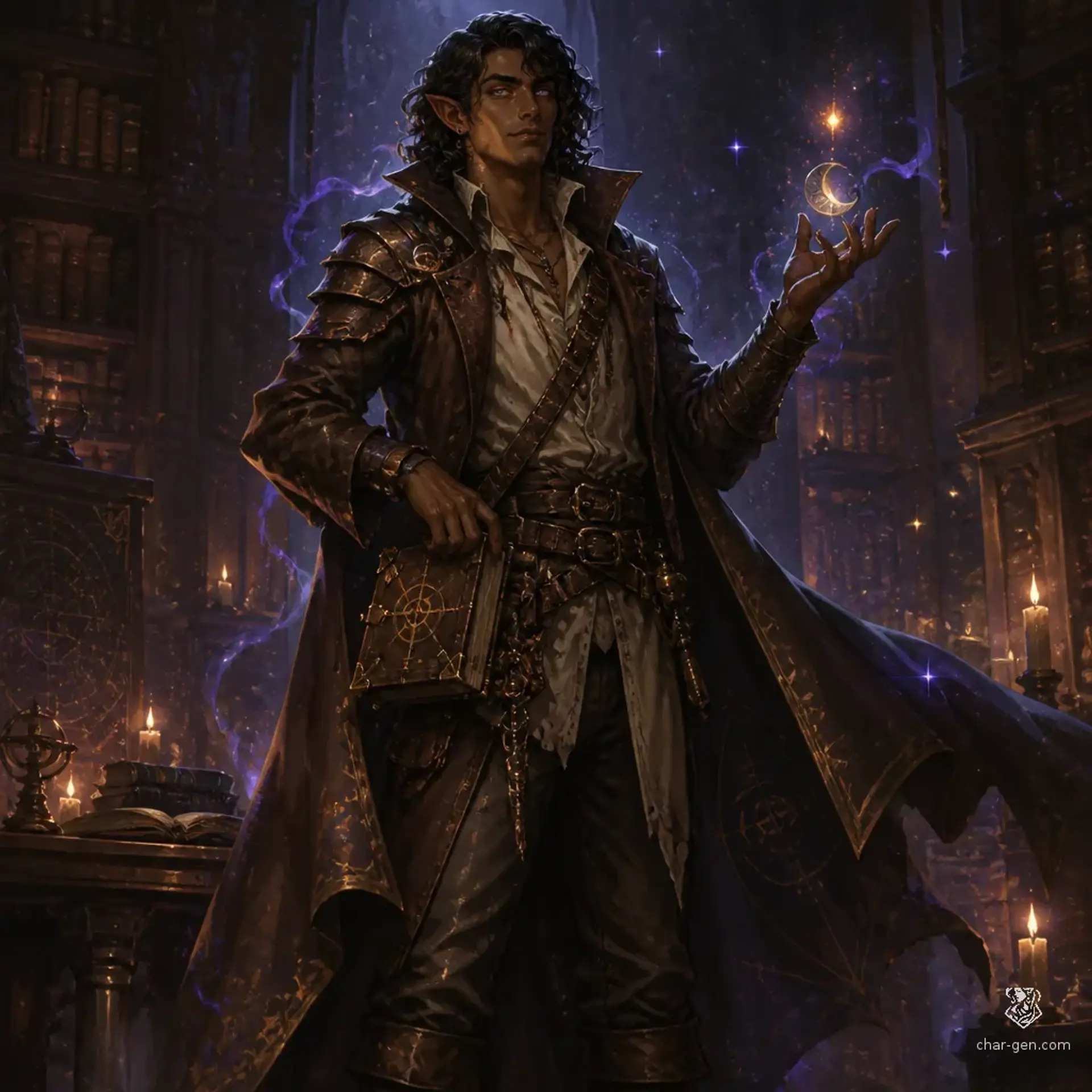 Mihály Adekoya - AI-generated fantasy Character