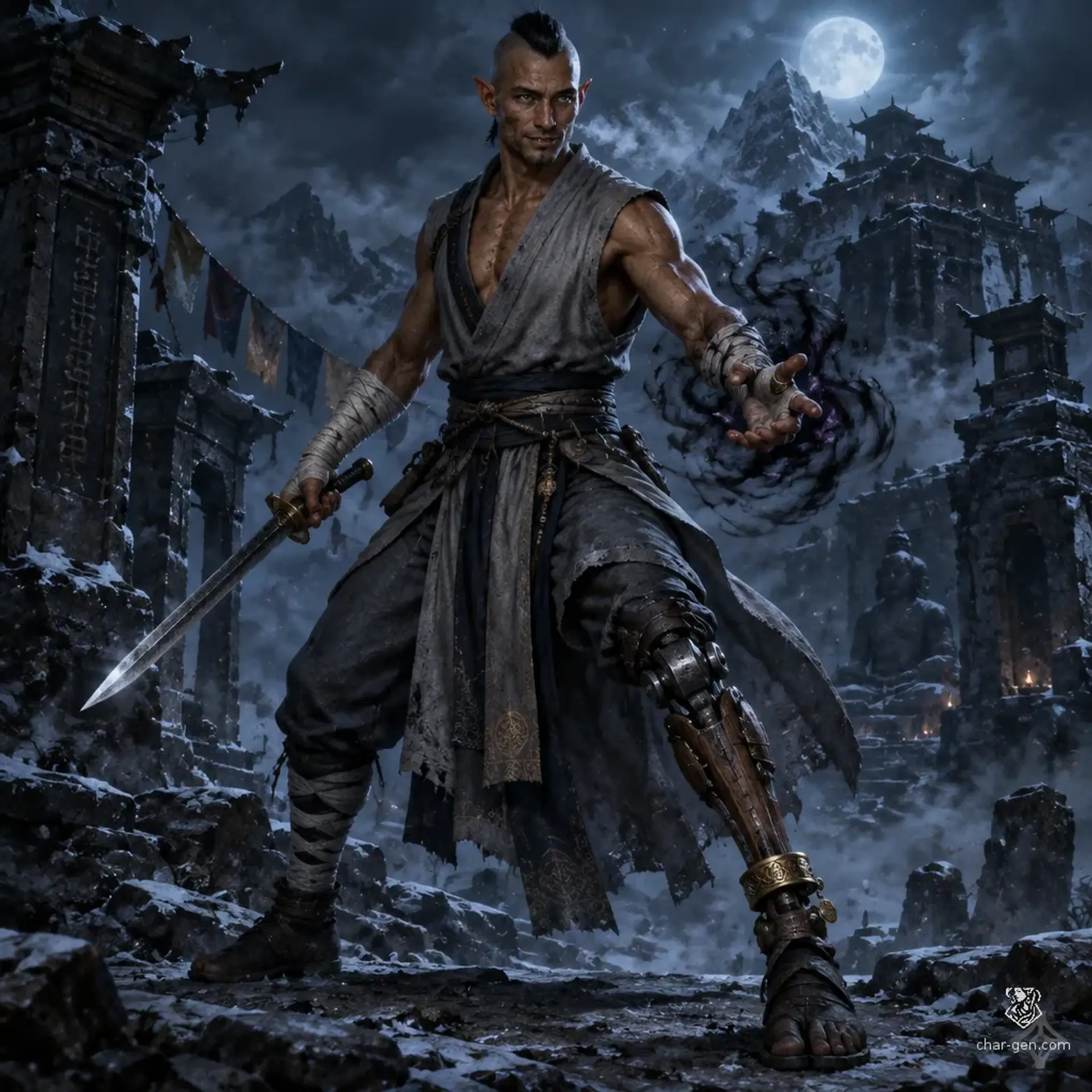 Makalu - AI-generated fantasy Character