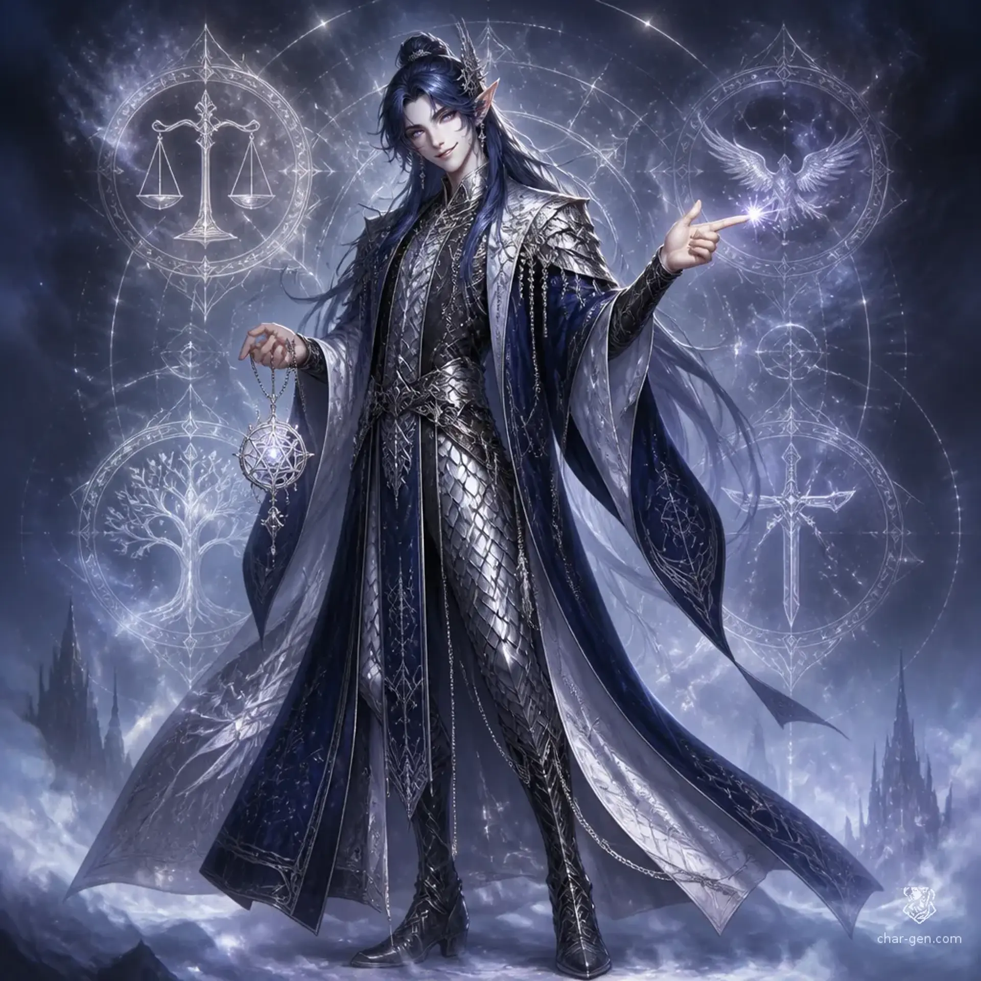 Rakuin Lunekar - AI-generated fantasy Character