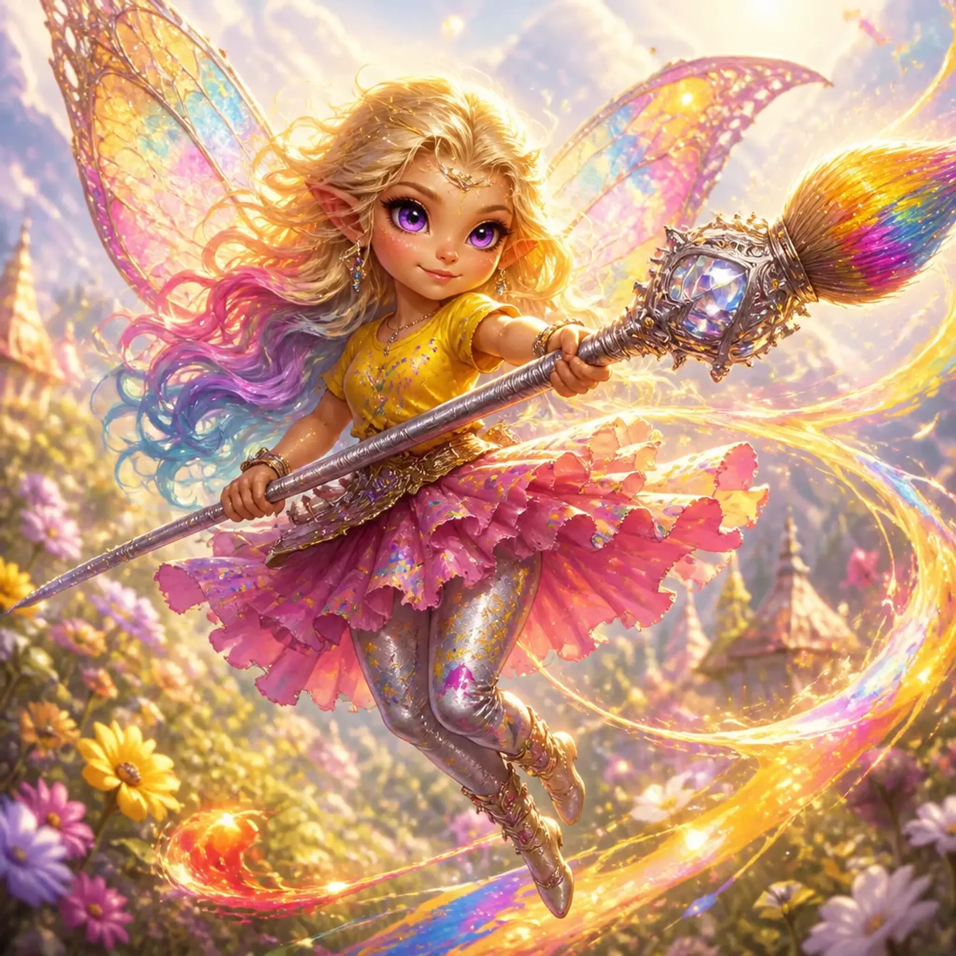 Ruby Prismatia Borialis - AI-generated fantasy Character