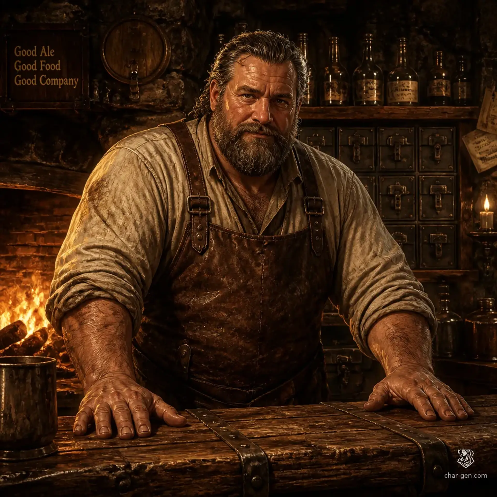 The Battered Barrel - AI-generated fantasy Tavern
