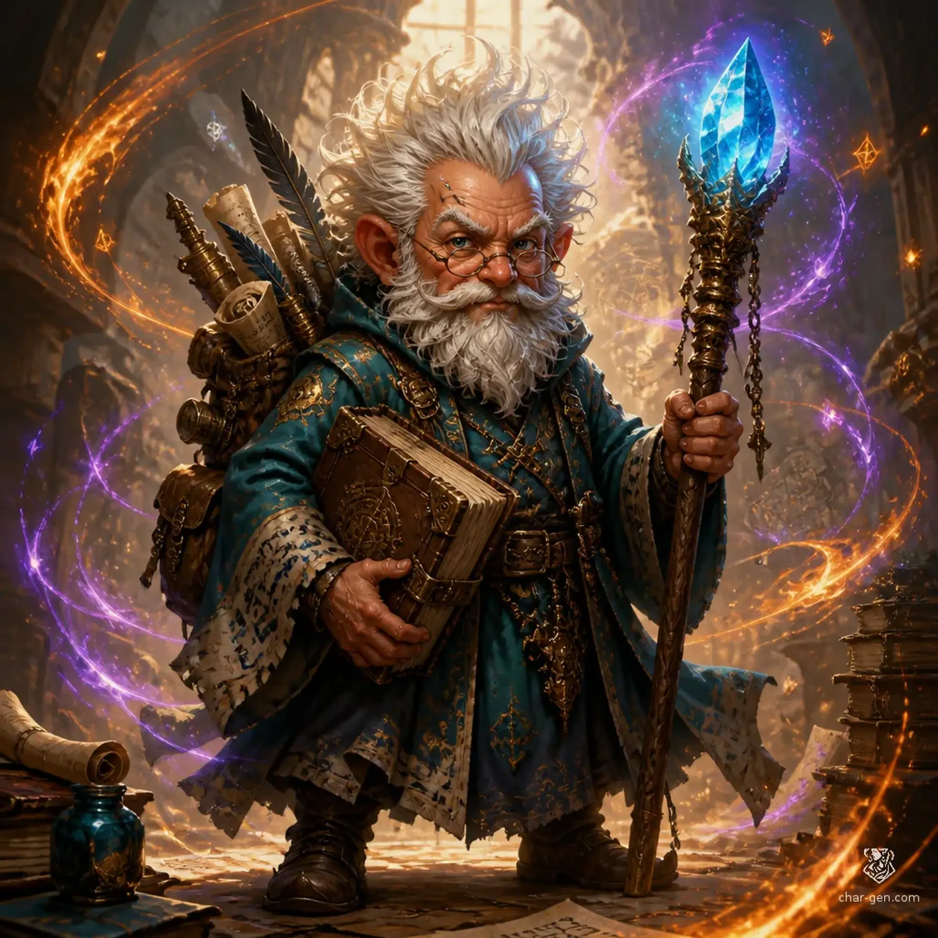Theodore Pebblenose - AI-generated fantasy Character