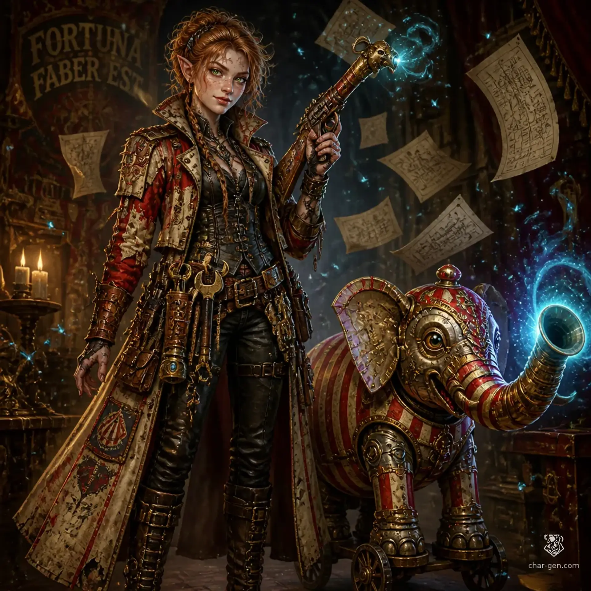 Lysara Brassbell - AI-generated fantasy Character