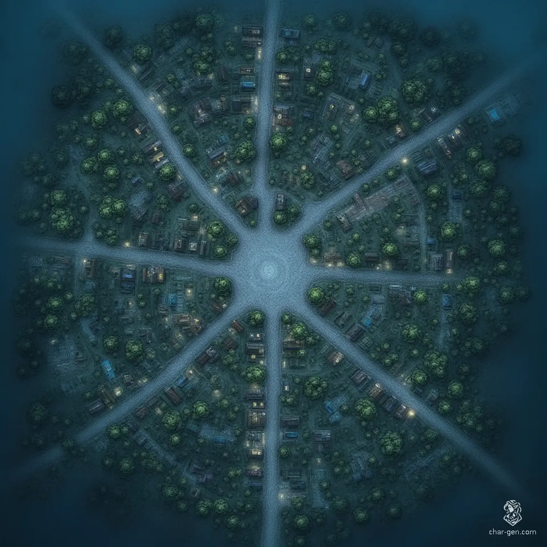 Senatheril - AI-generated fantasy Settlement