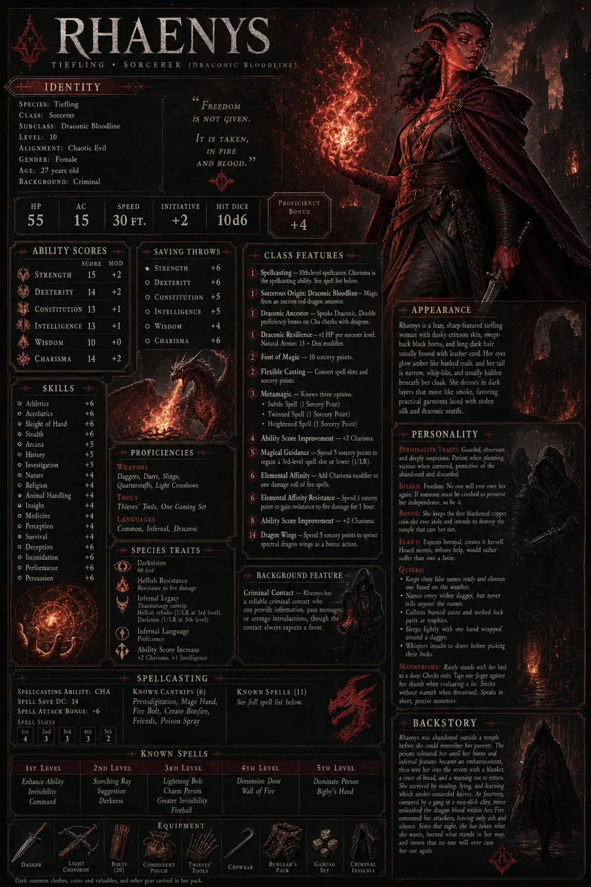 Character Sheet
