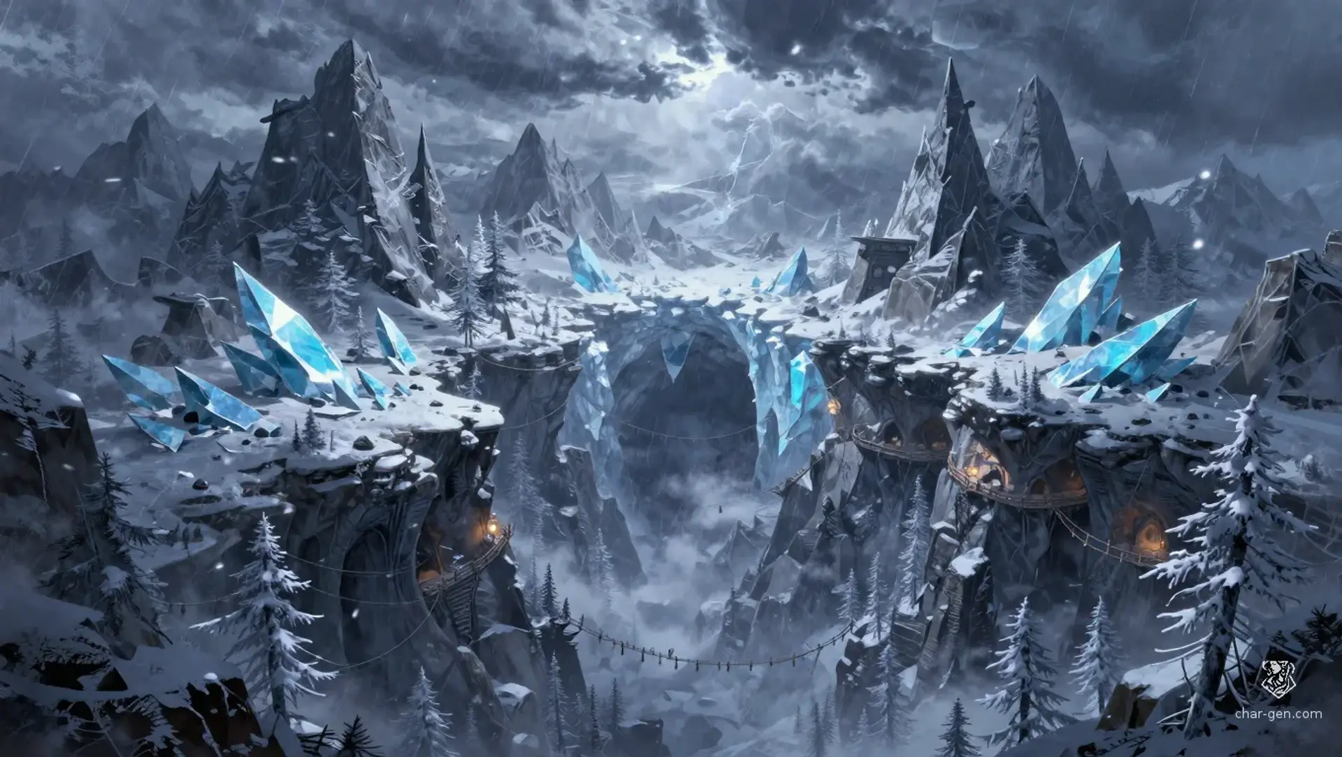 The Shivering Crown - AI-generated fantasy Region