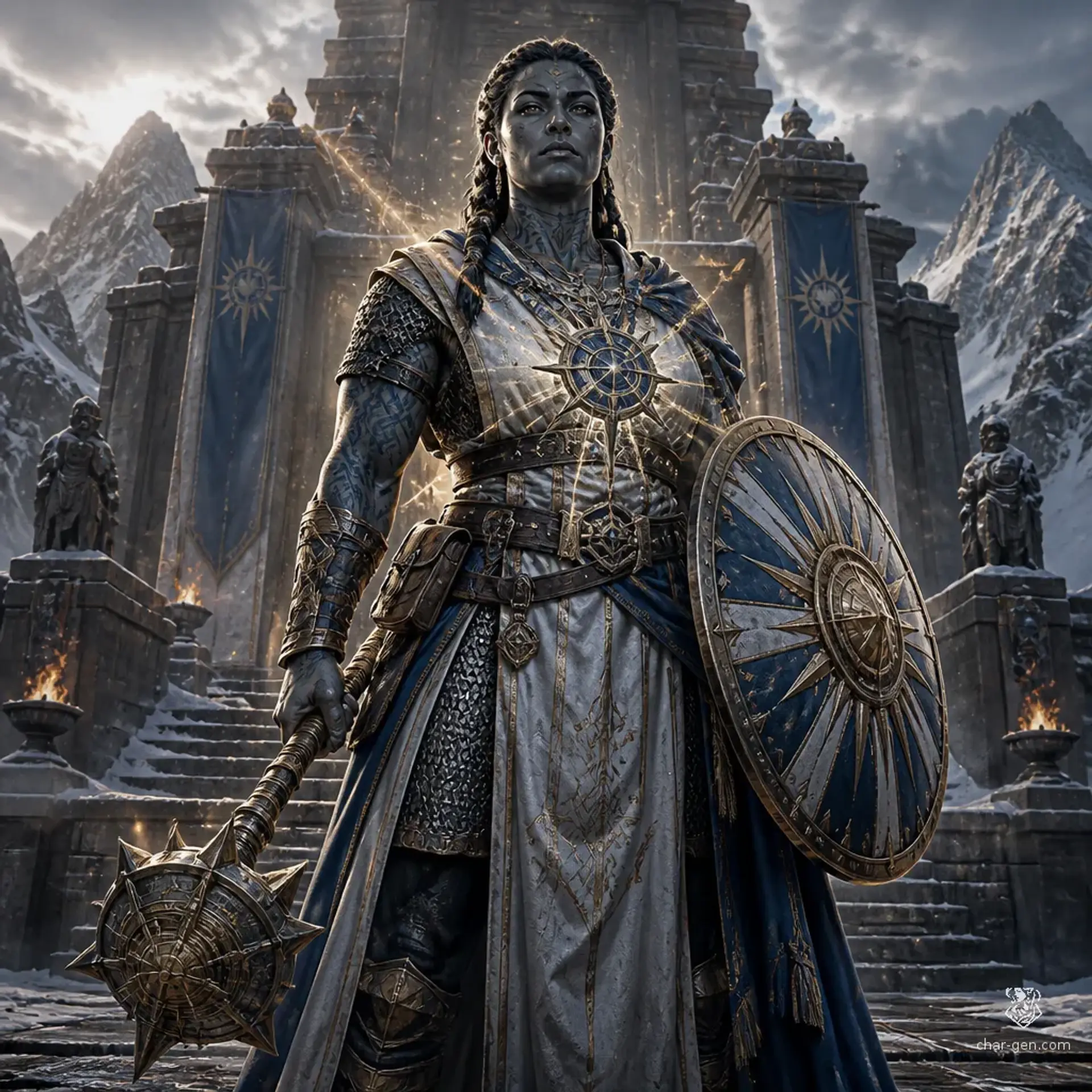 The Reverend Claudia Hope - AI-generated fantasy Character