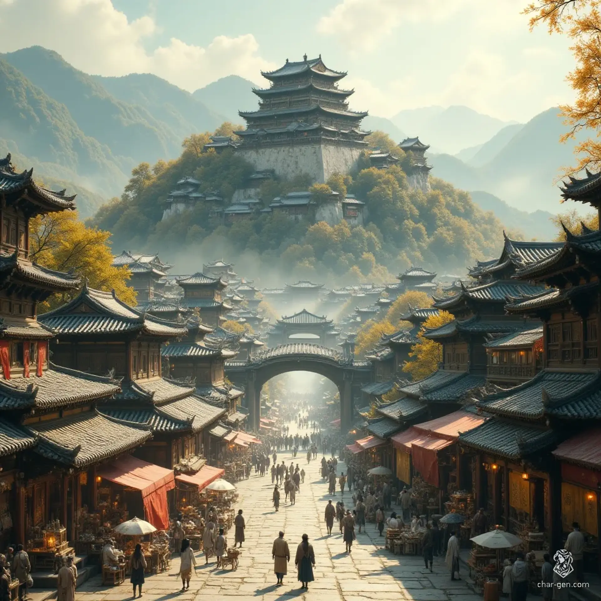 Seijo Miyako - AI-generated fantasy Settlement