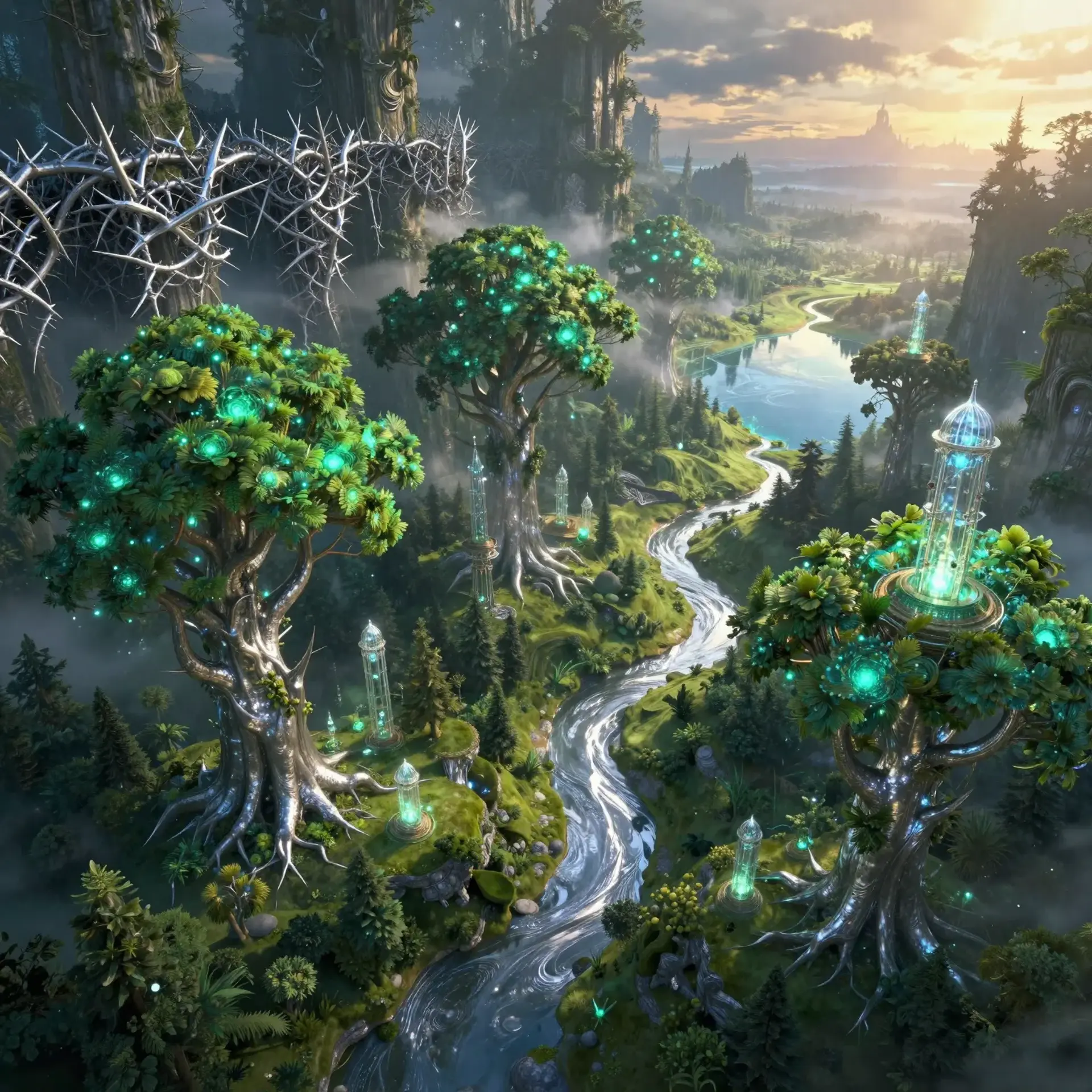 The Forest of Ithilian - AI-generated fantasy Region