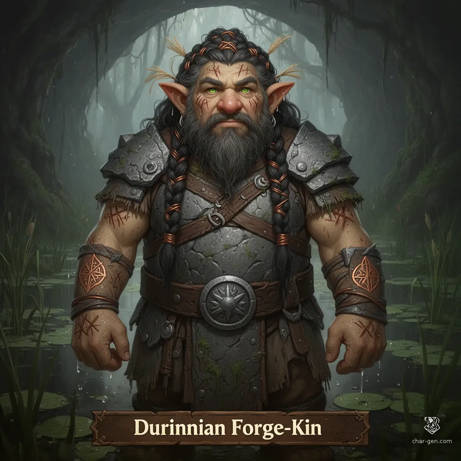 Durinnian Forge-Kin - AI-generated fantasy Species