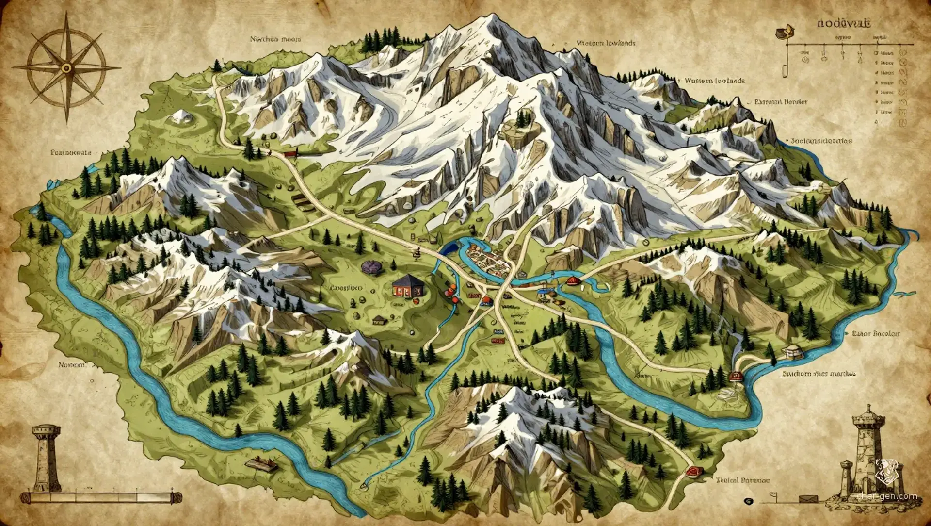 Aandovale - AI-generated fantasy Region