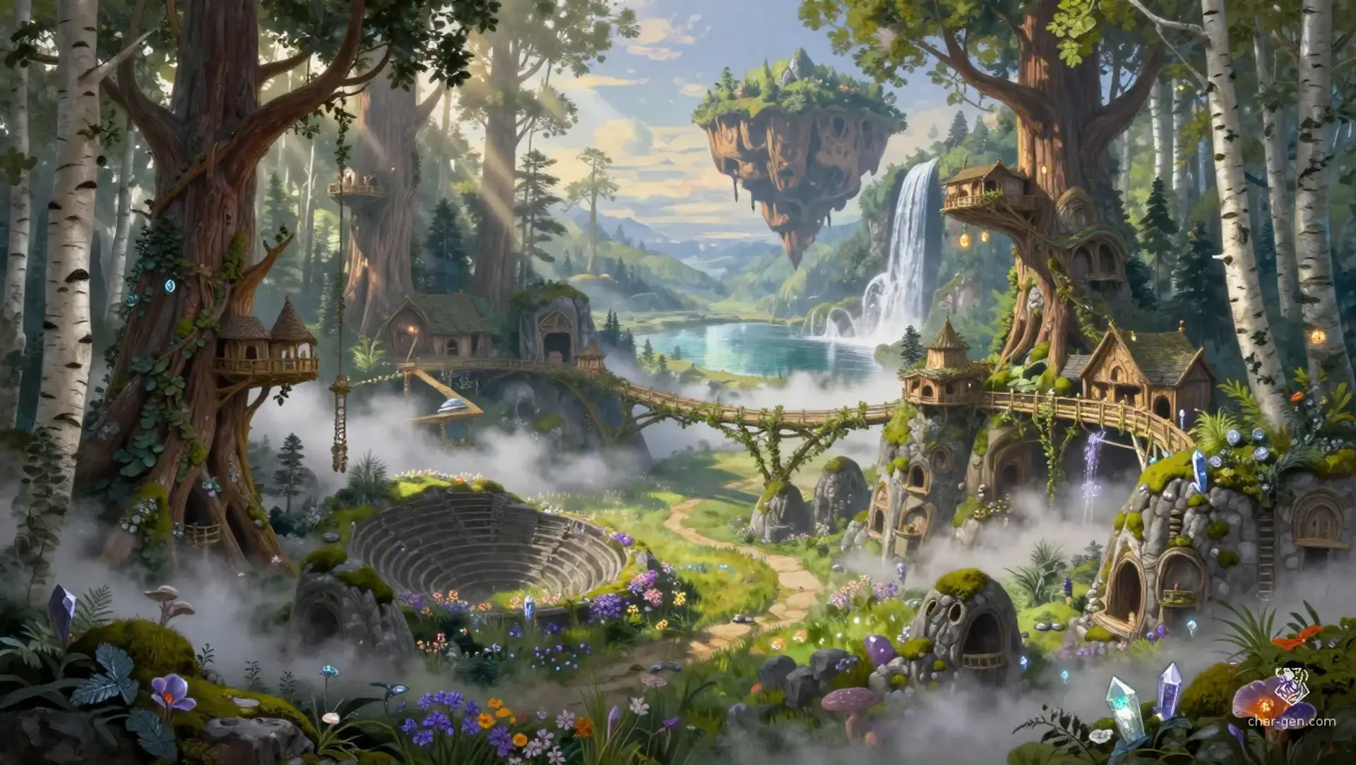 The Whispering Glades - AI-generated fantasy Region