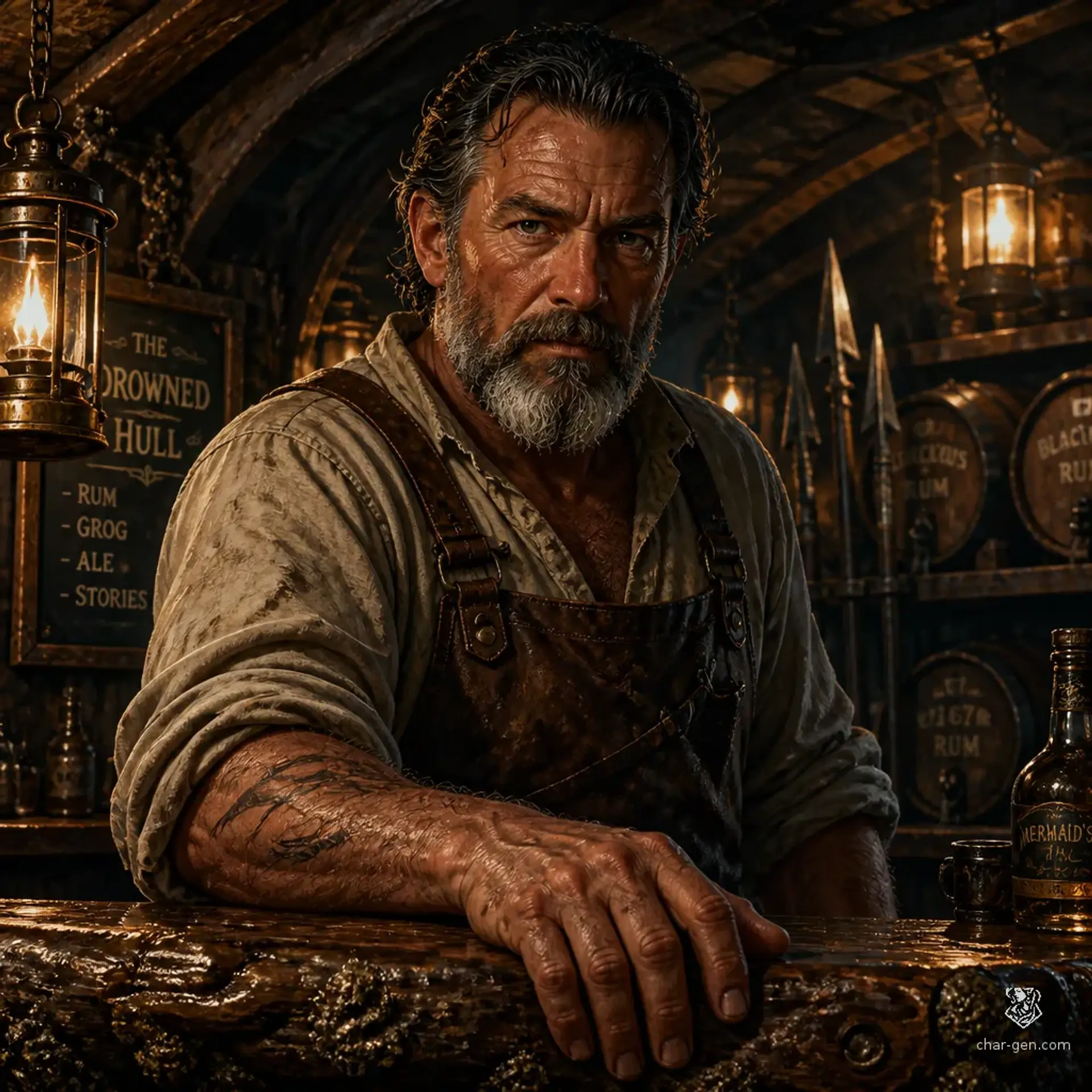 The Barnacled Boar - AI-generated fantasy Tavern
