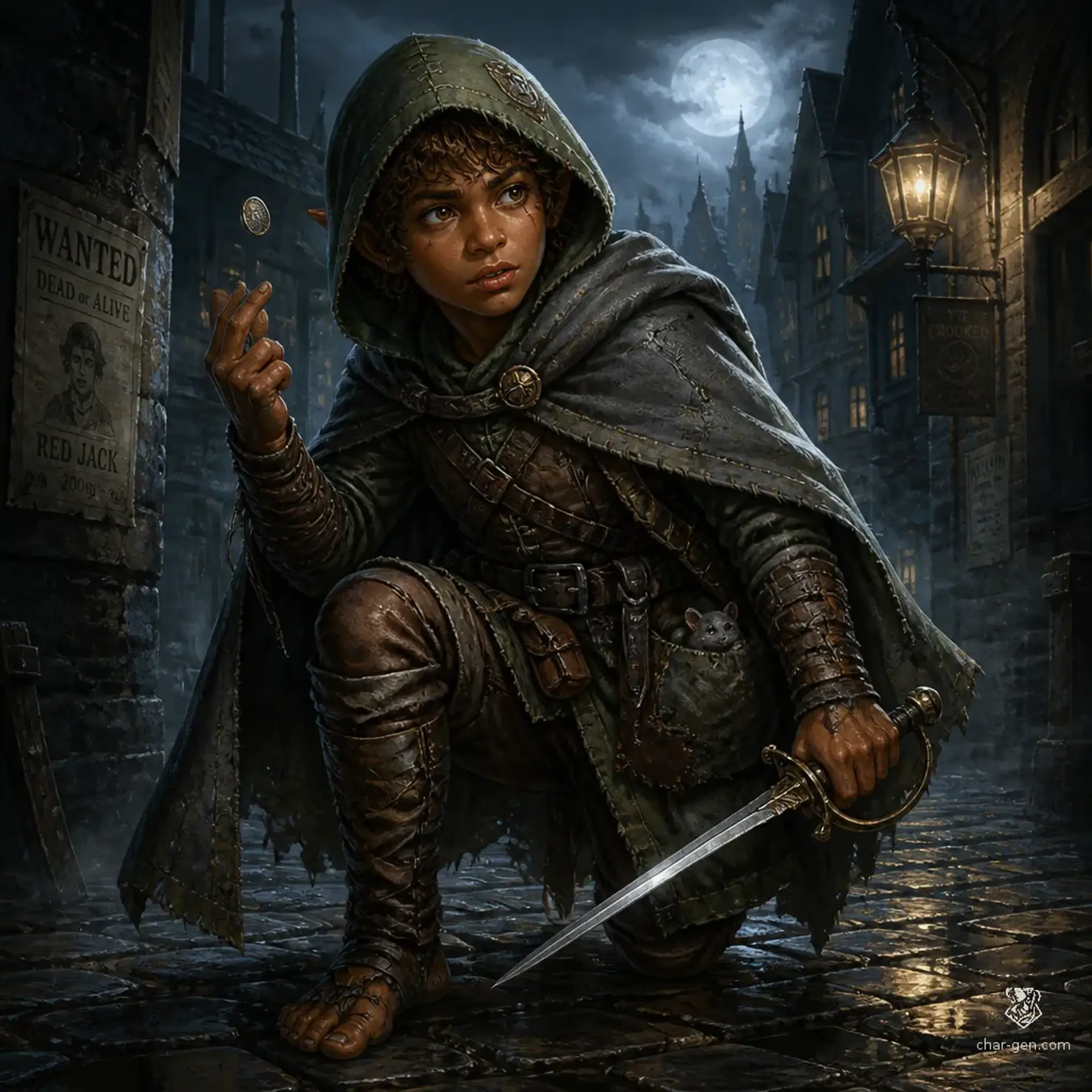 Pip Bramblelock - AI-generated fantasy Character