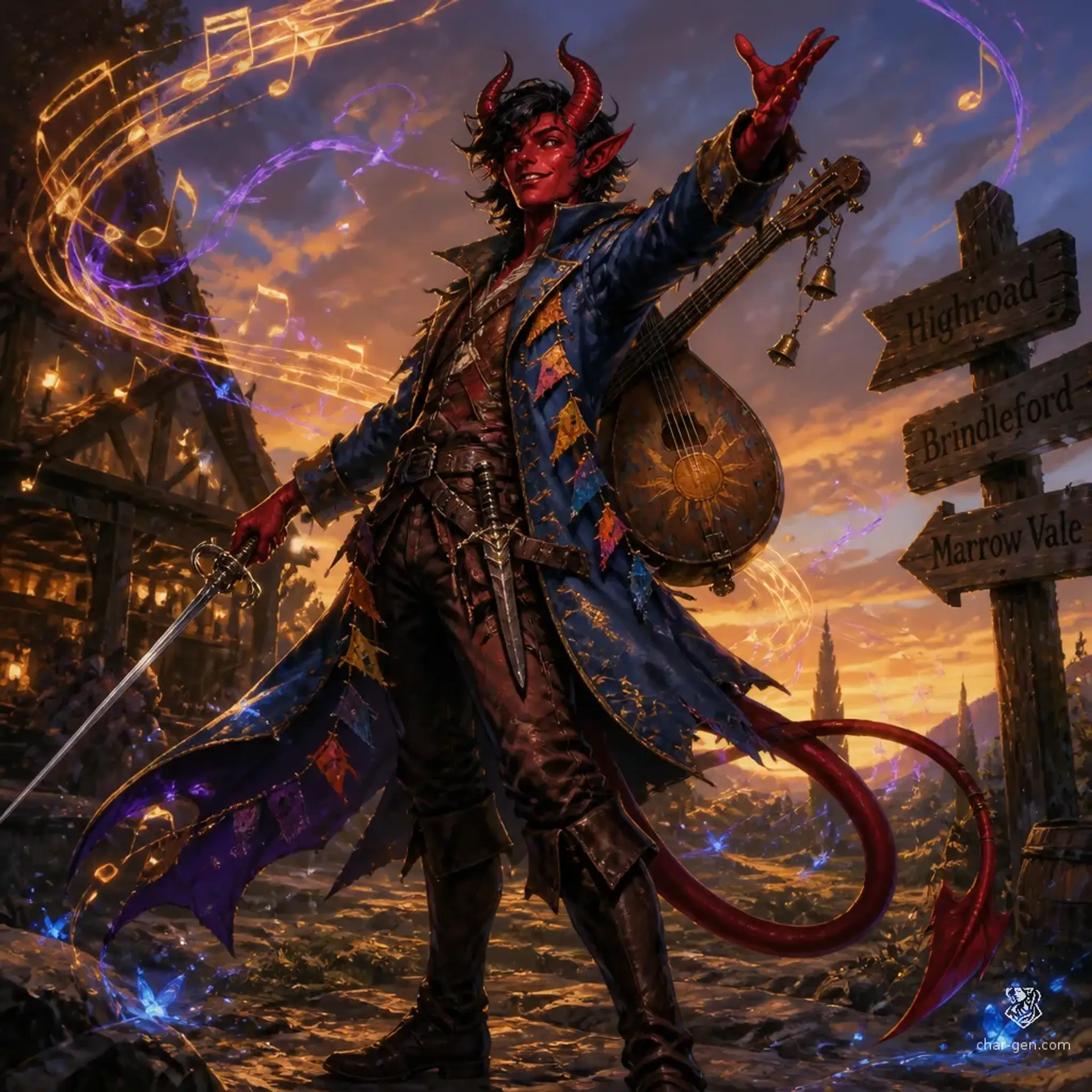 Rhyse - AI-generated fantasy Character