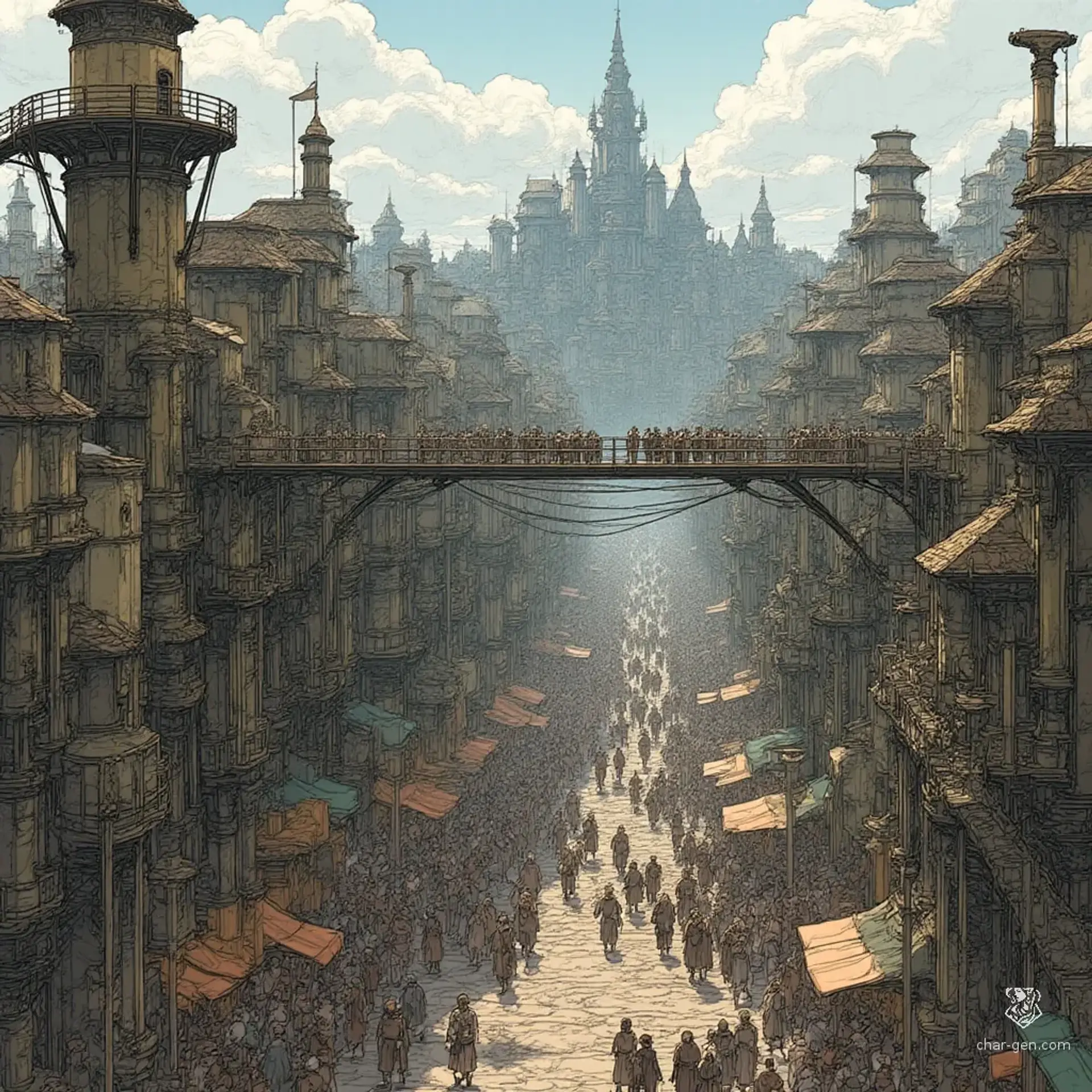 Brassway Cross - AI-generated fantasy Settlement