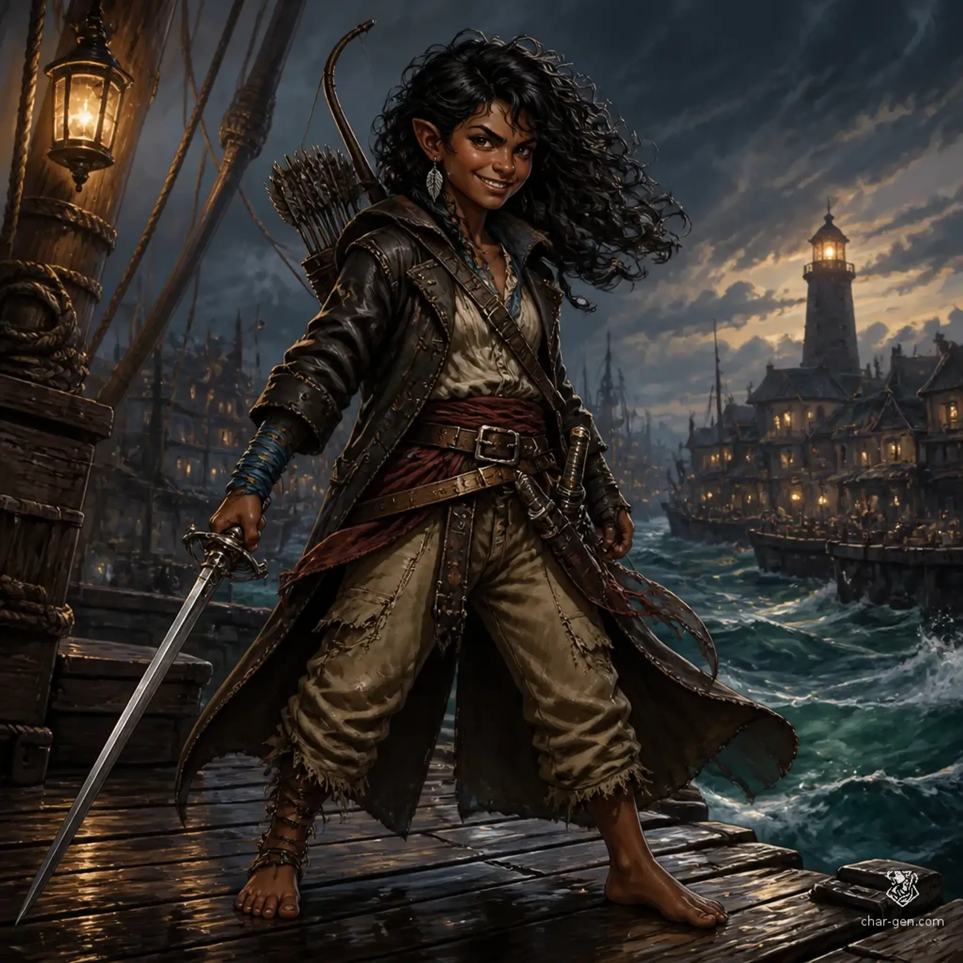 Brinna Tallow - AI-generated fantasy Character