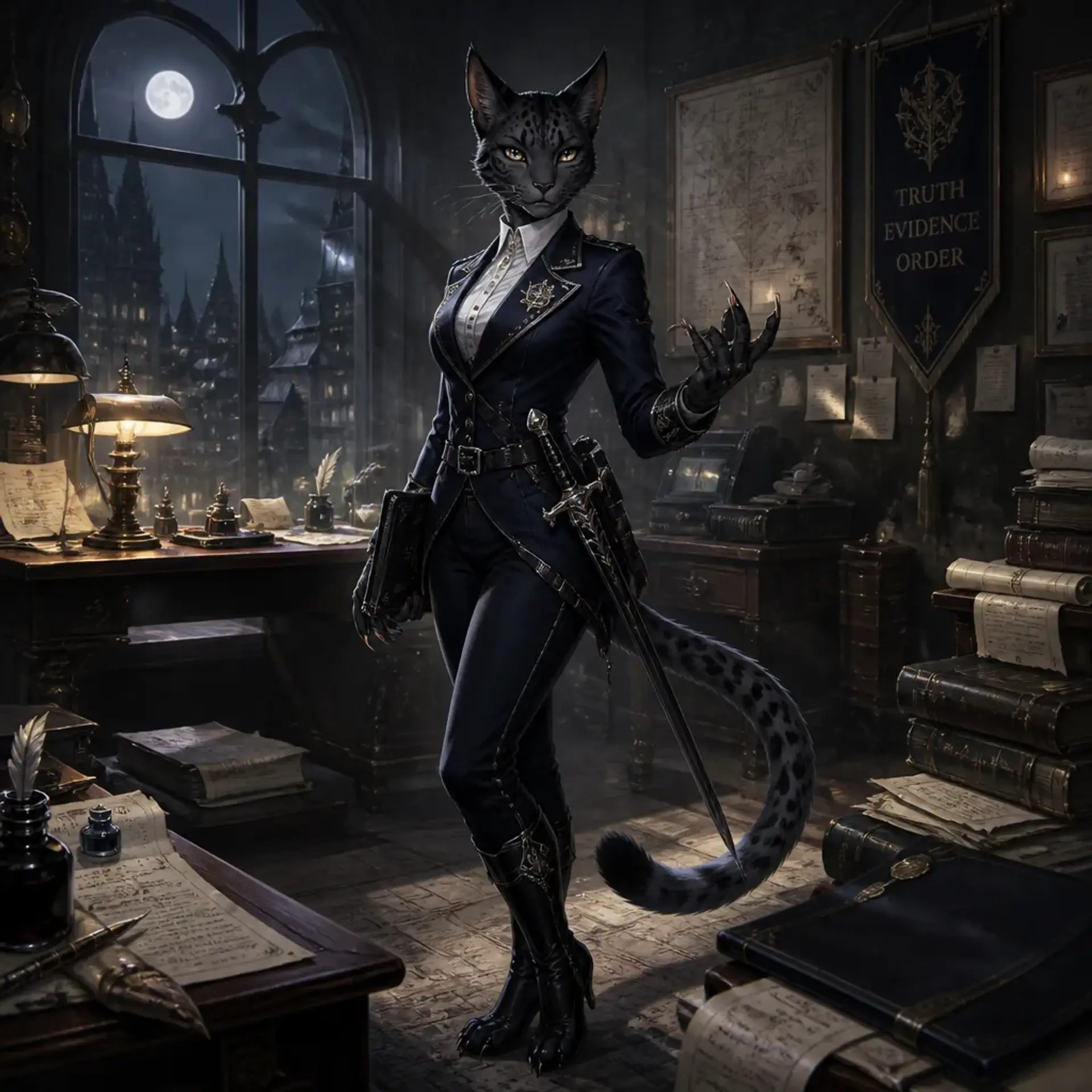 Inquisitor Paroka - AI-generated fantasy Character
