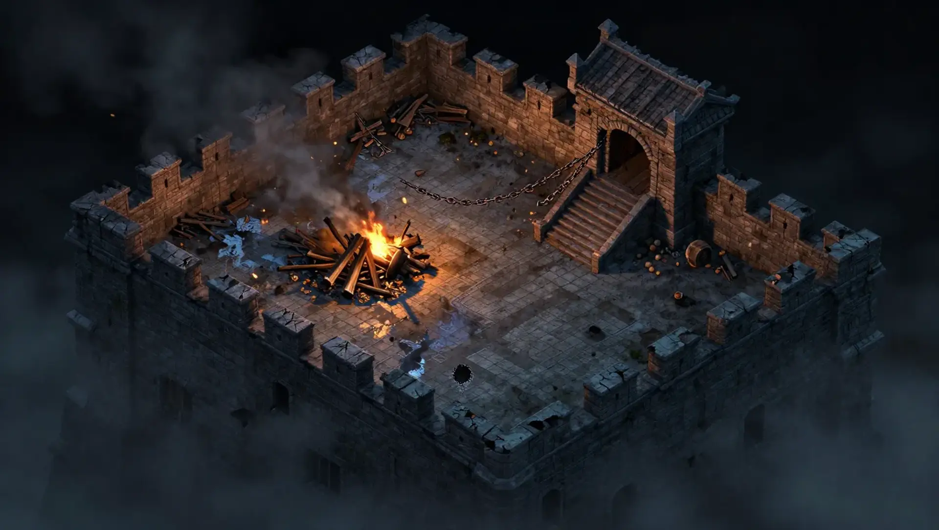 Hold the Wall at Night's Gate - AI-generated fantasy Encounter