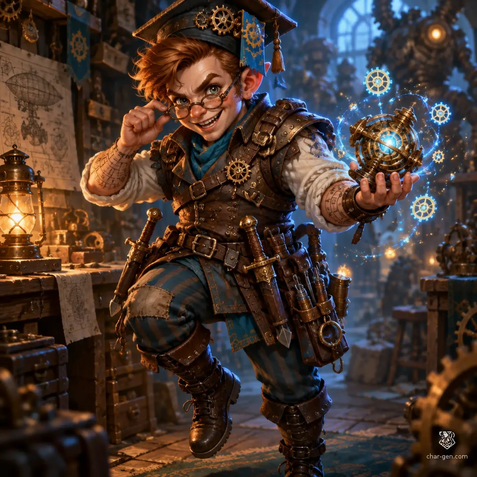Professor barnesworth - AI-generated fantasy Character