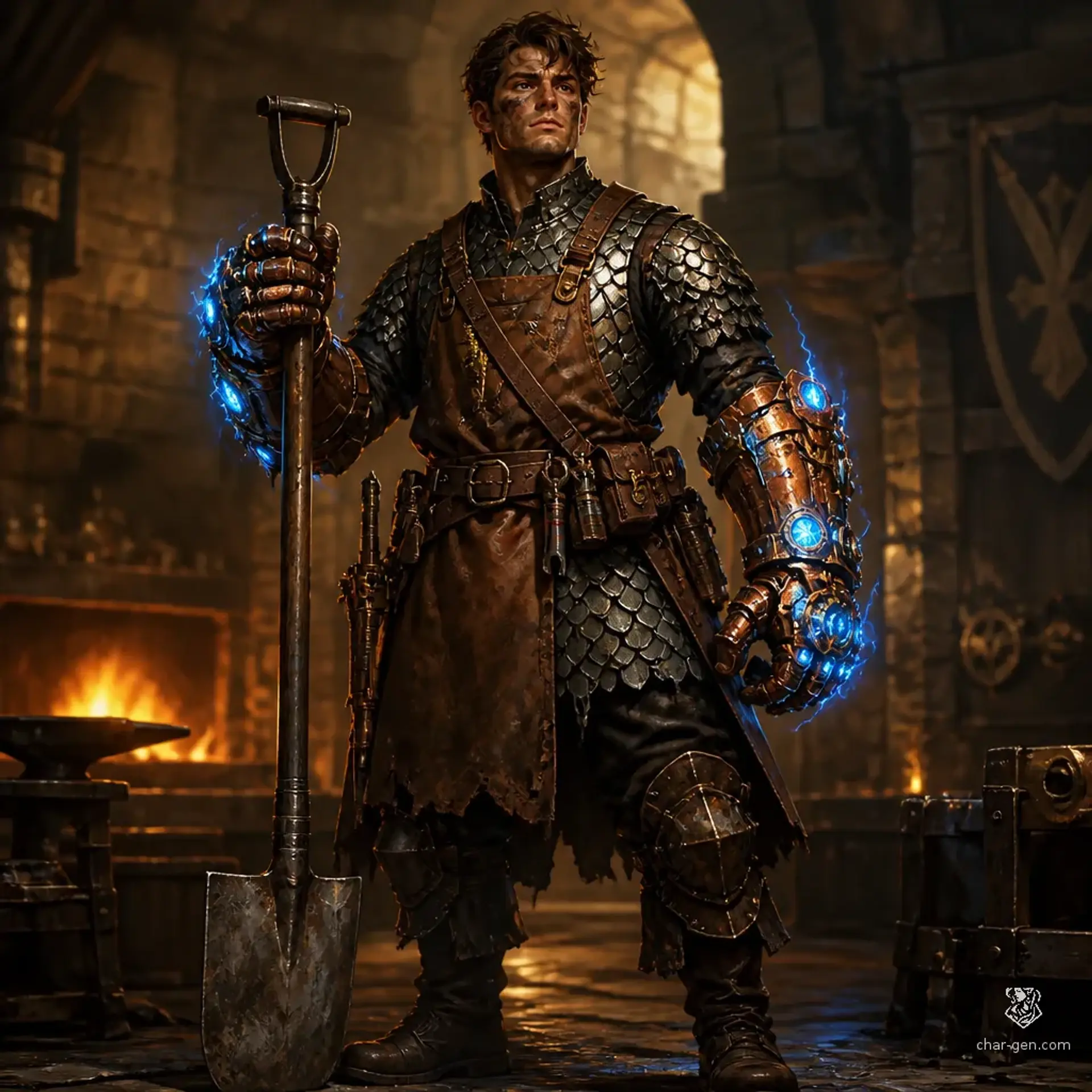 Gloves man - AI-generated fantasy Character