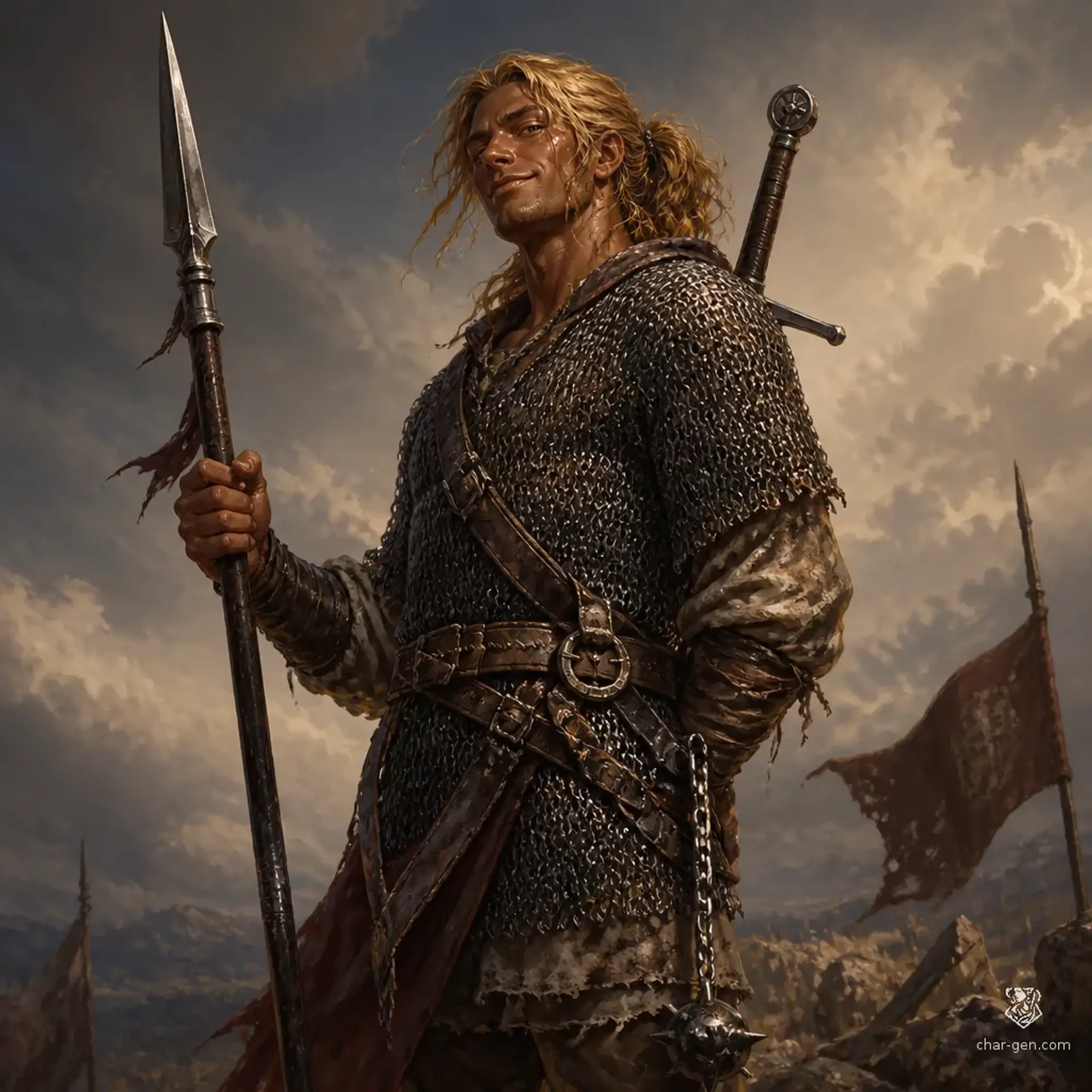Quintus Copperfield Goldmane V - AI-generated fantasy Character