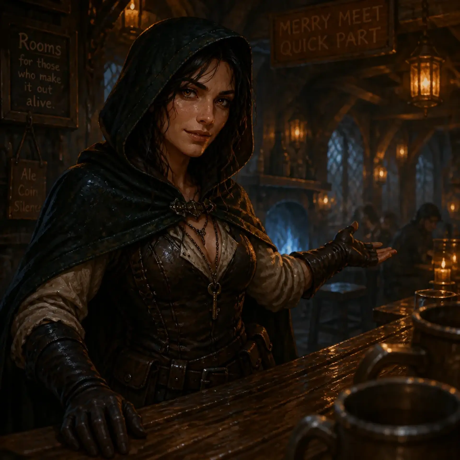The Crooked Ladle - AI-generated fantasy Tavern