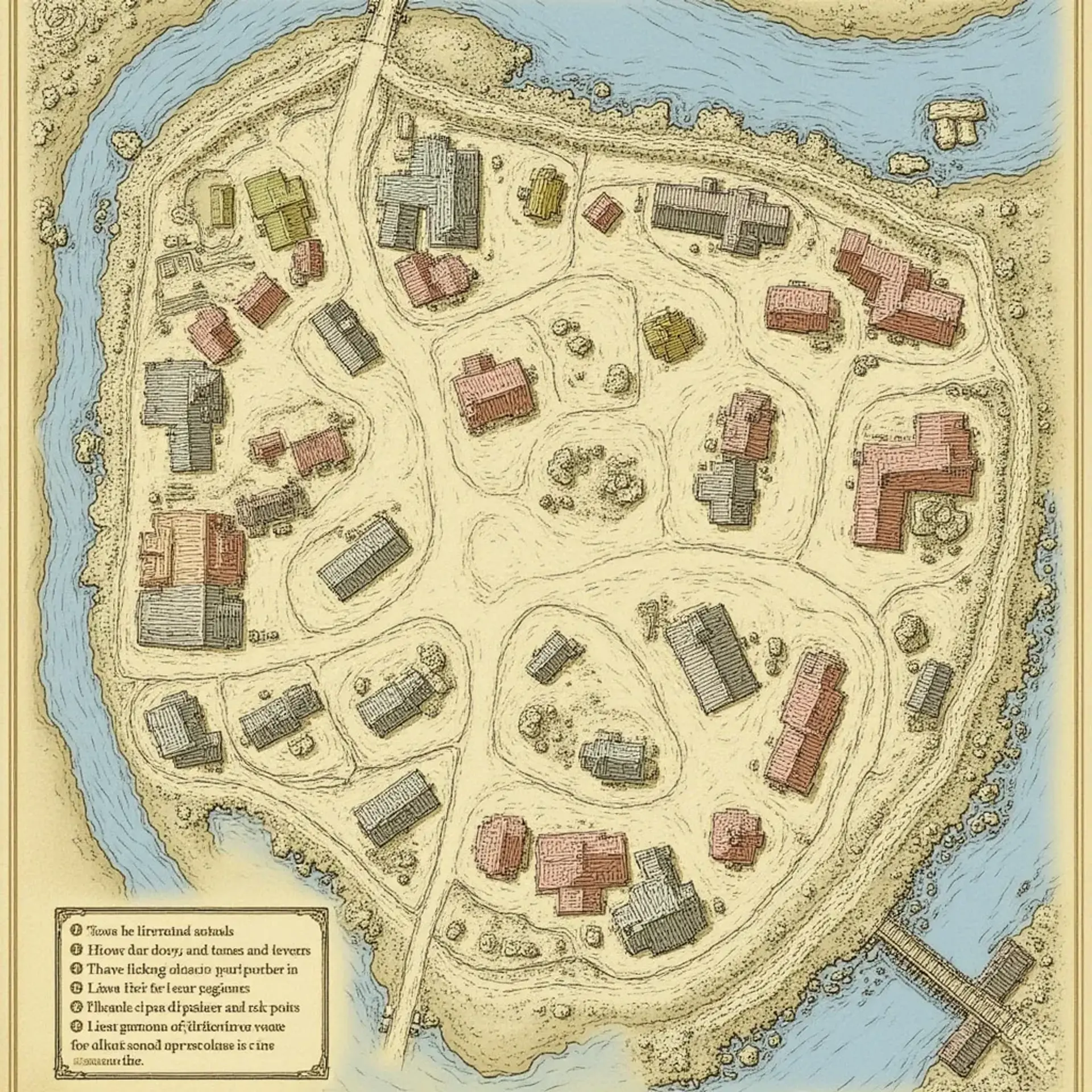 Harrowcross - AI-generated fantasy Settlement