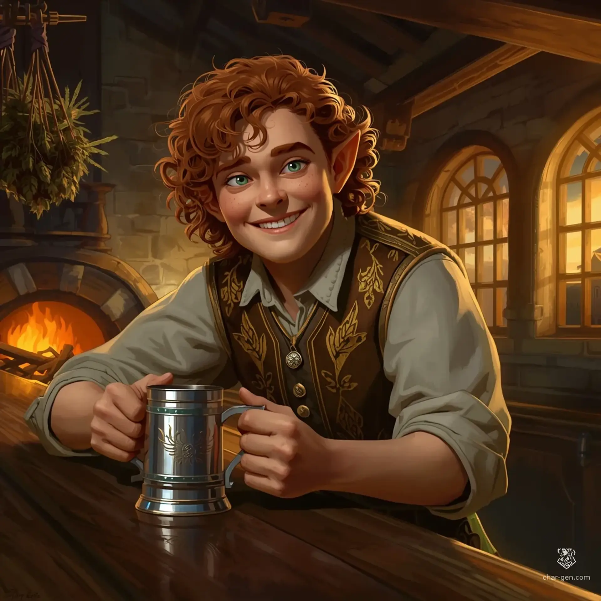 The Hearth and Thistle - AI-generated fantasy Tavern