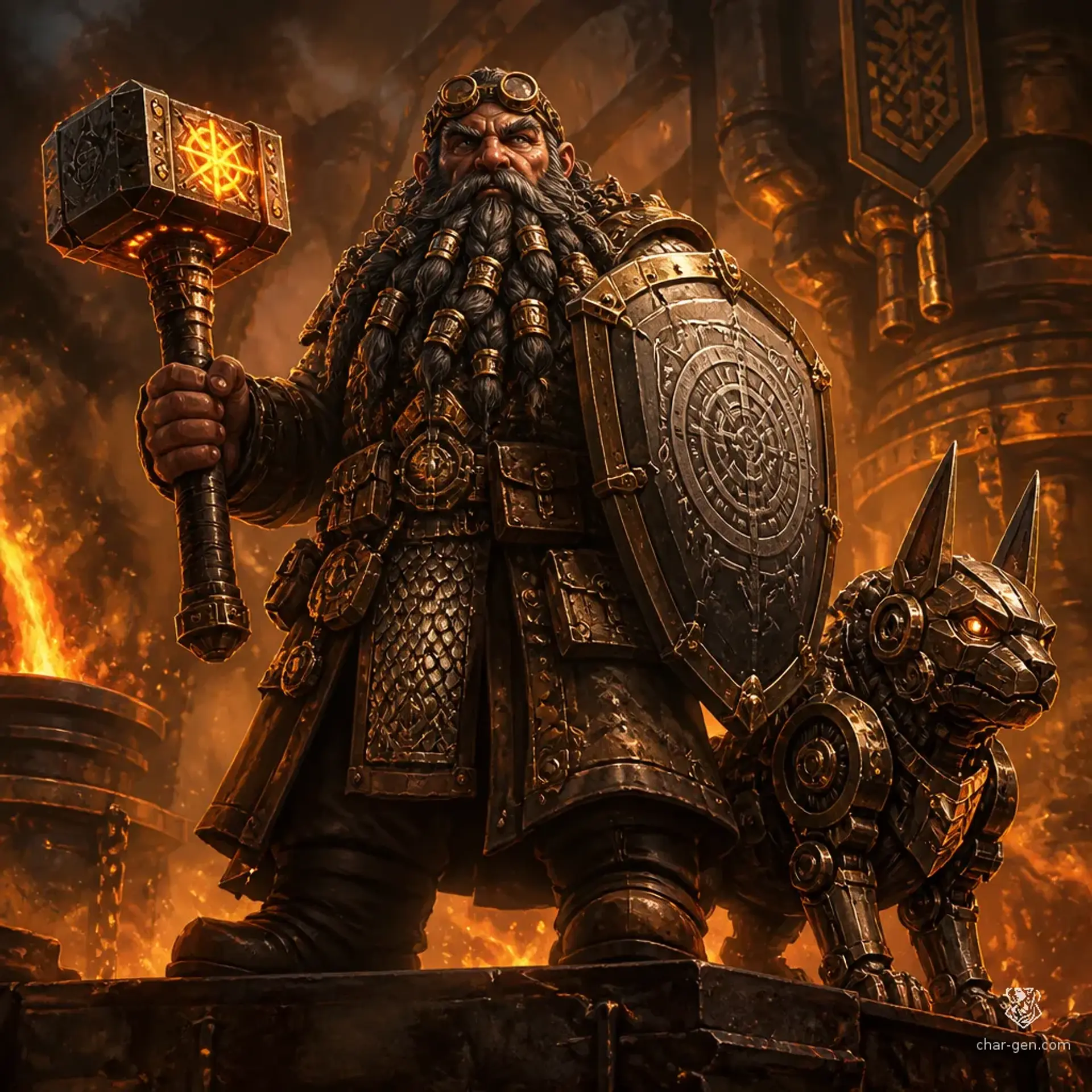 Sindri - AI-generated fantasy Character