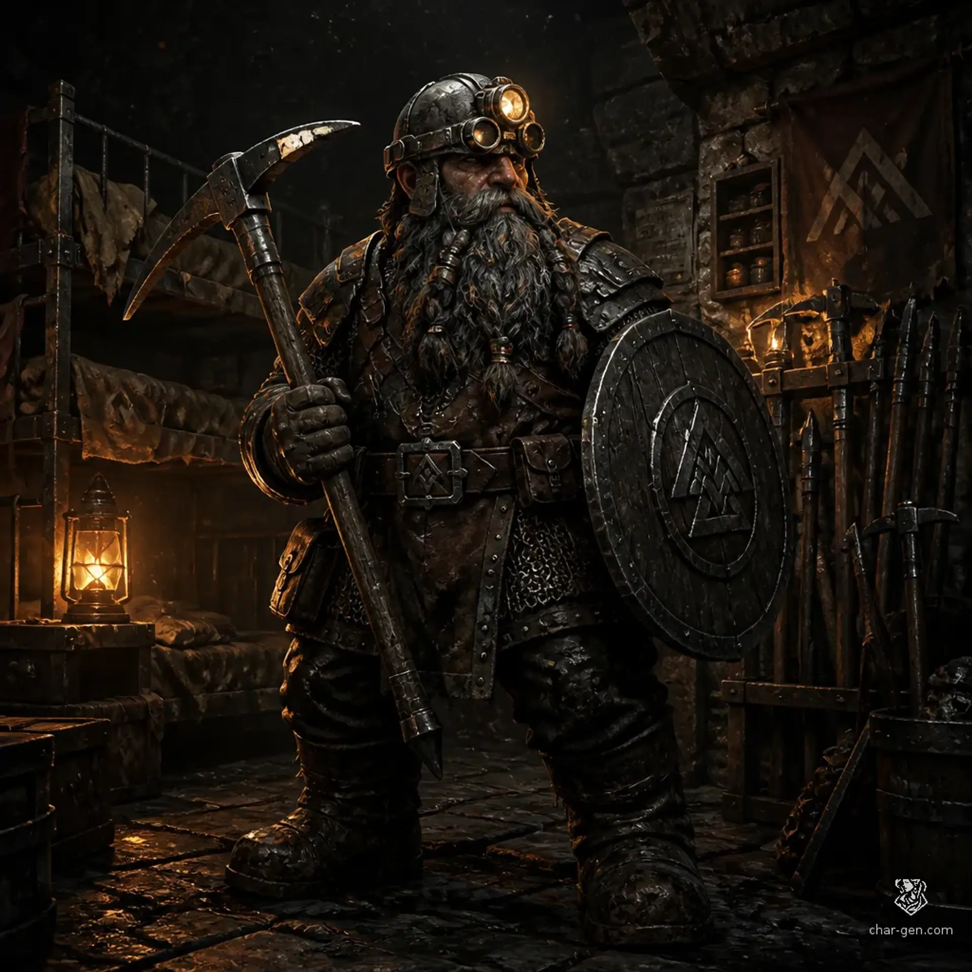 Dwarf Miner - AI-generated fantasy Monster