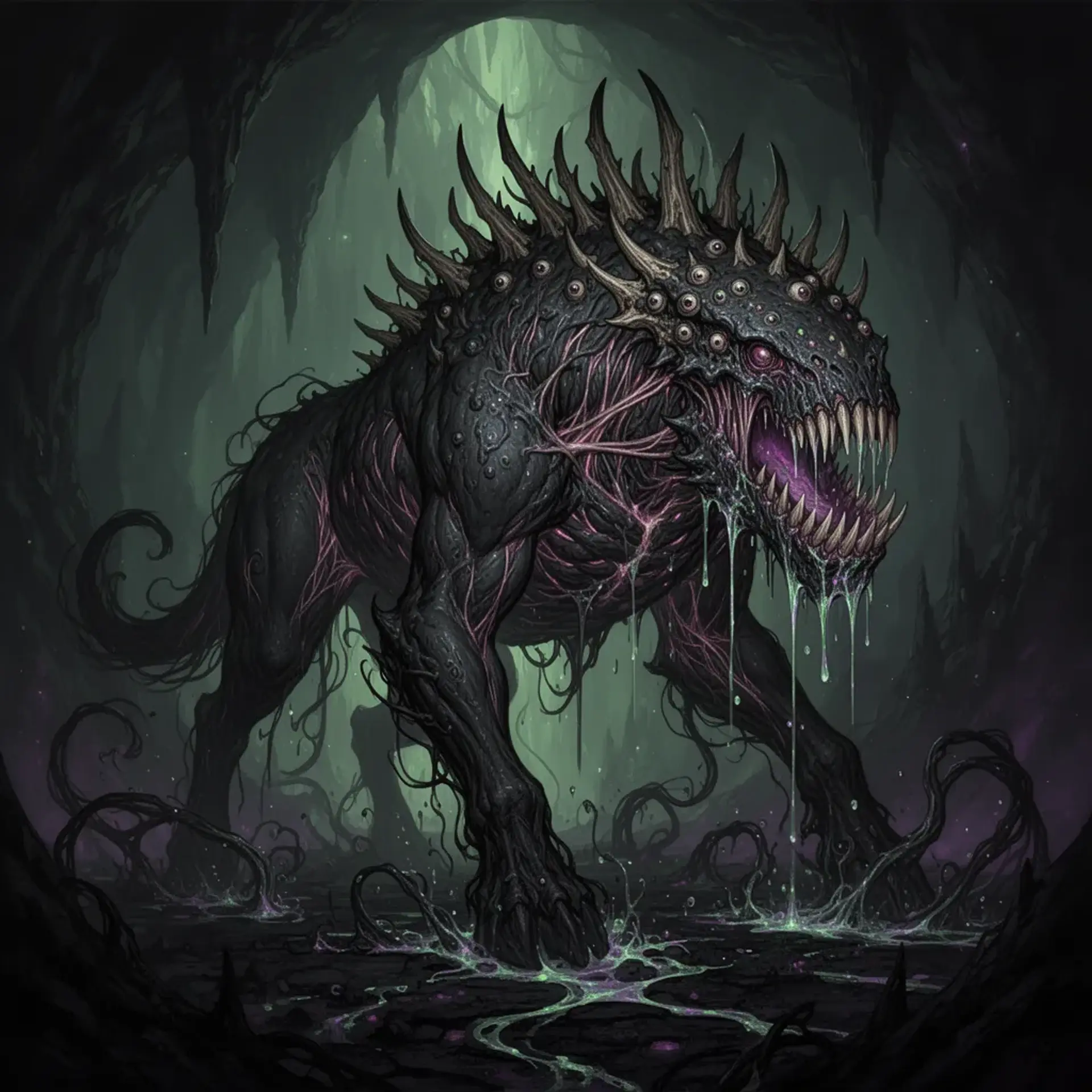 Abyssal Nightmaw - AI-generated fantasy Monster