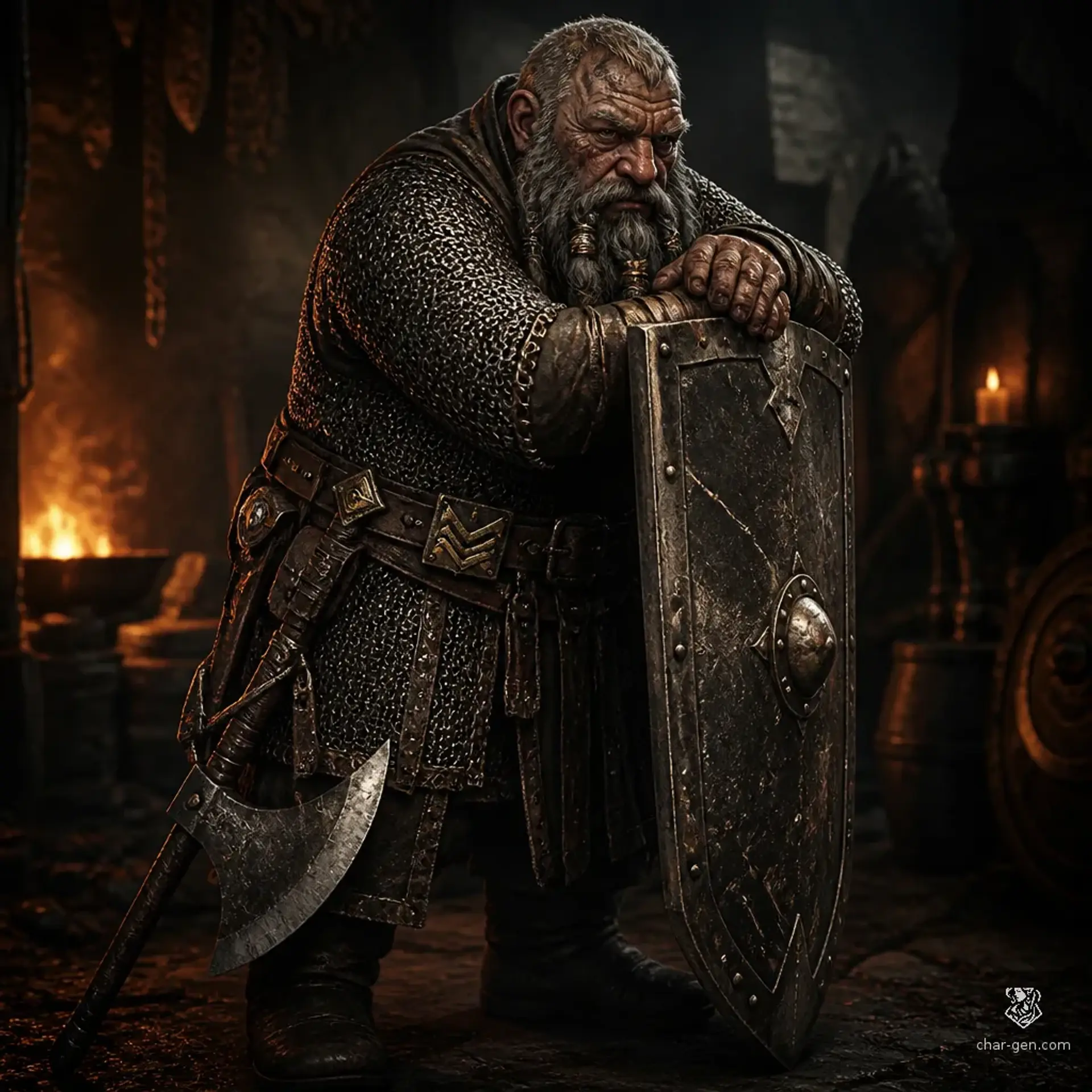 Balderk 'Slowstep' Stonefist - AI-generated fantasy Character