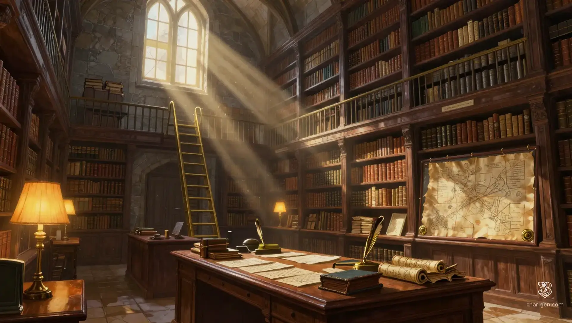Greyleaf Archive - AI-generated fantasy Building