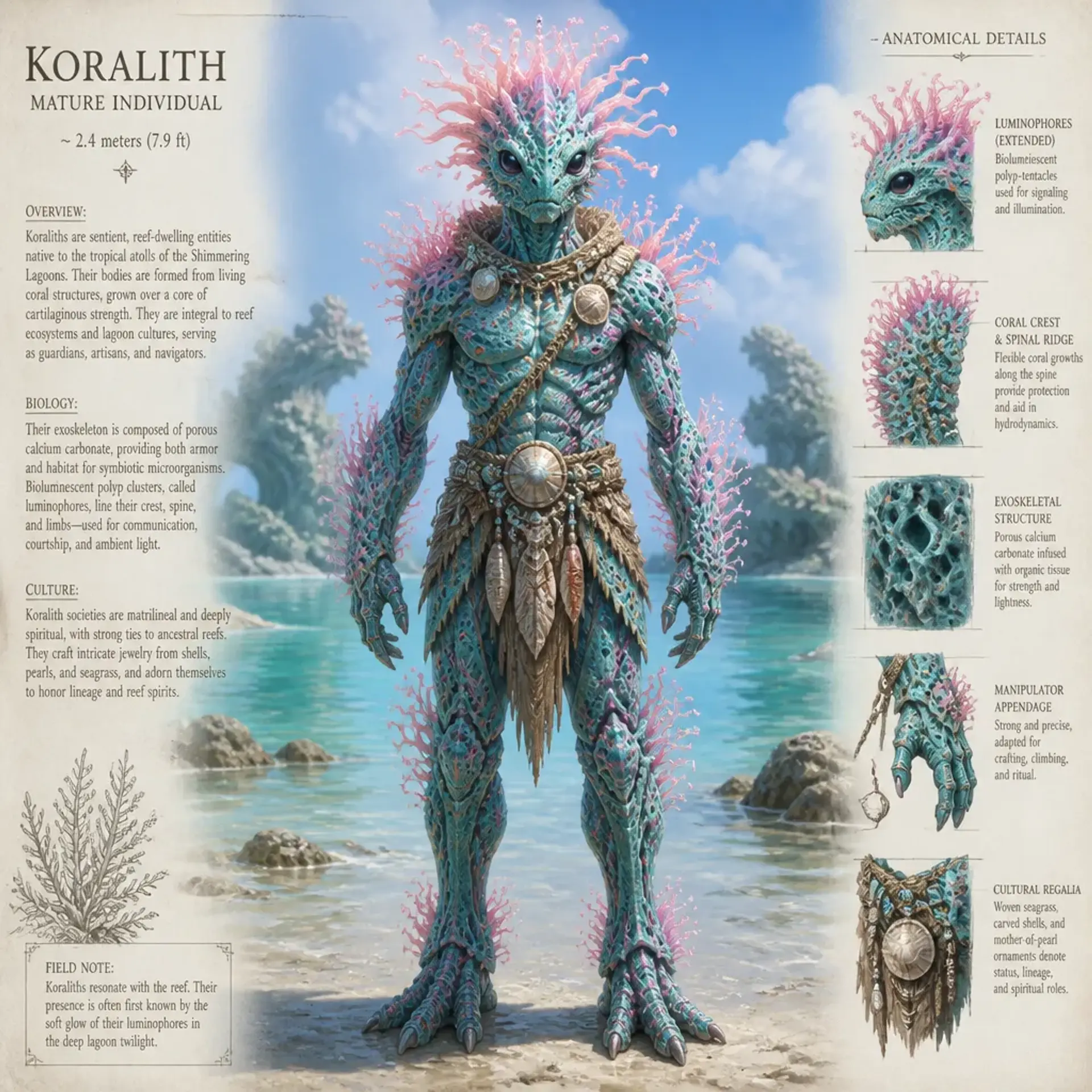 Koralithen - AI-generated fantasy Species